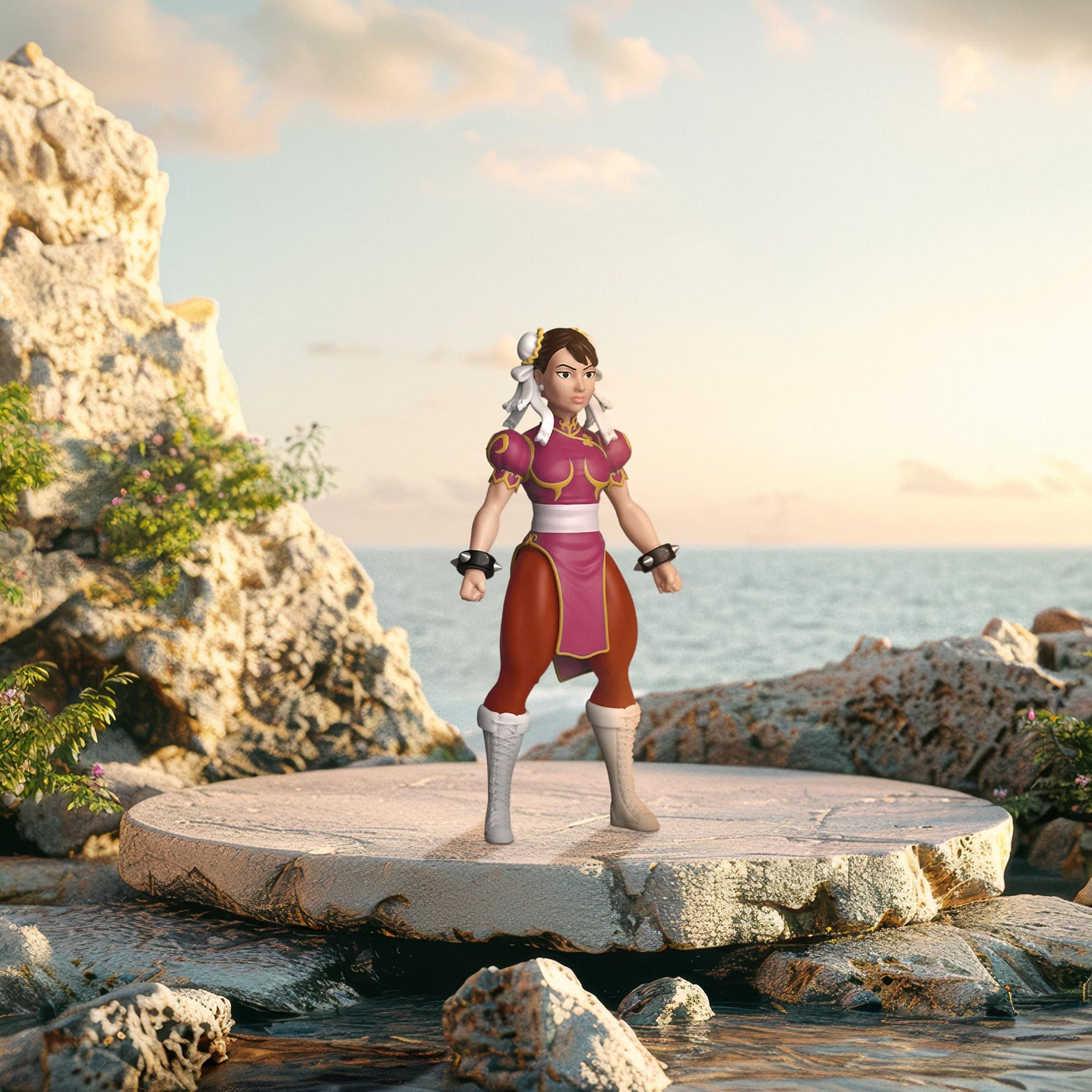 Savage World Street Fighter Funko Vinyl Figure | Chun Li Pink Dress (Chase Figure)