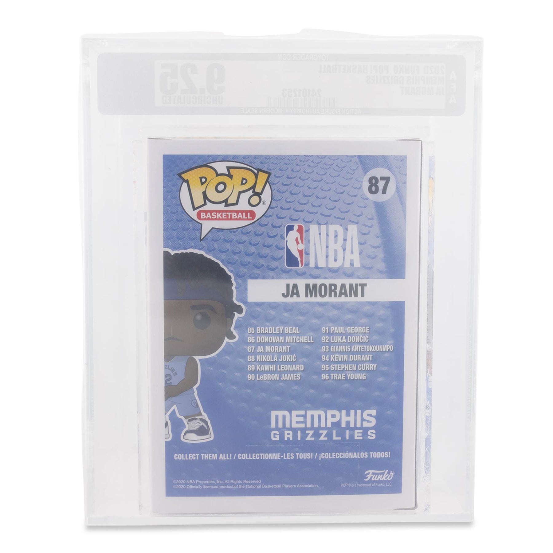 NBA Memphis Grizzlies Funko POP | Ja Morant (Alternate) | Rated AFA 9.25