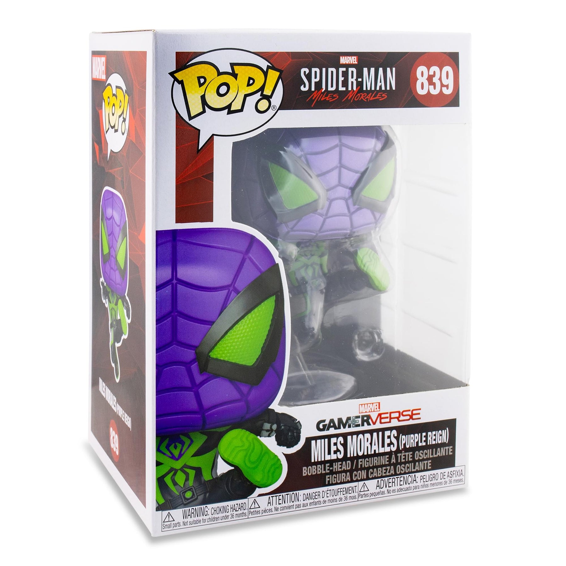 Marvel Spider-Man Funko POP Vinyl Figure | Miles Morales Purple Reign Suit