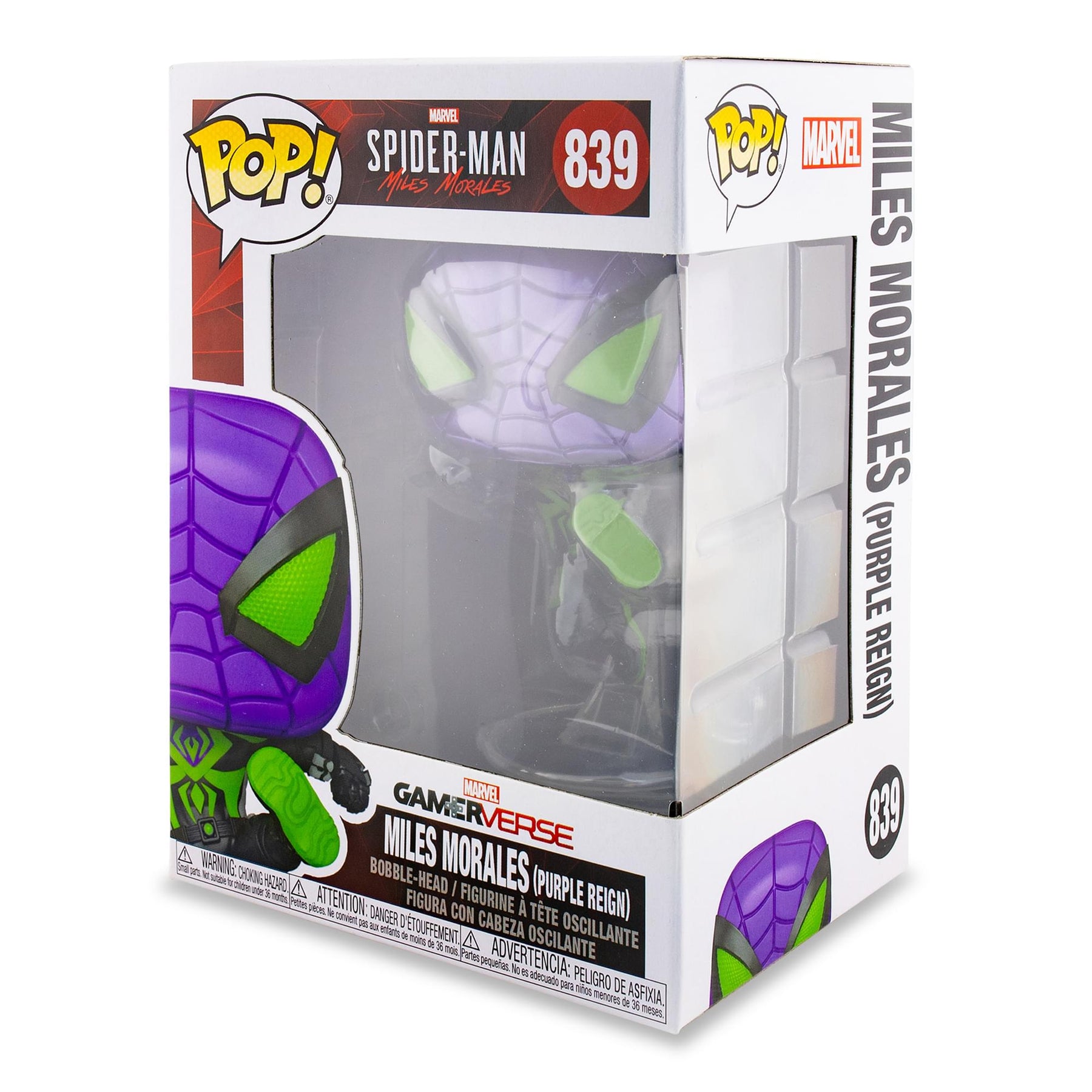 Marvel Spider-Man Funko POP Vinyl Figure | Miles Morales Purple Reign Suit
