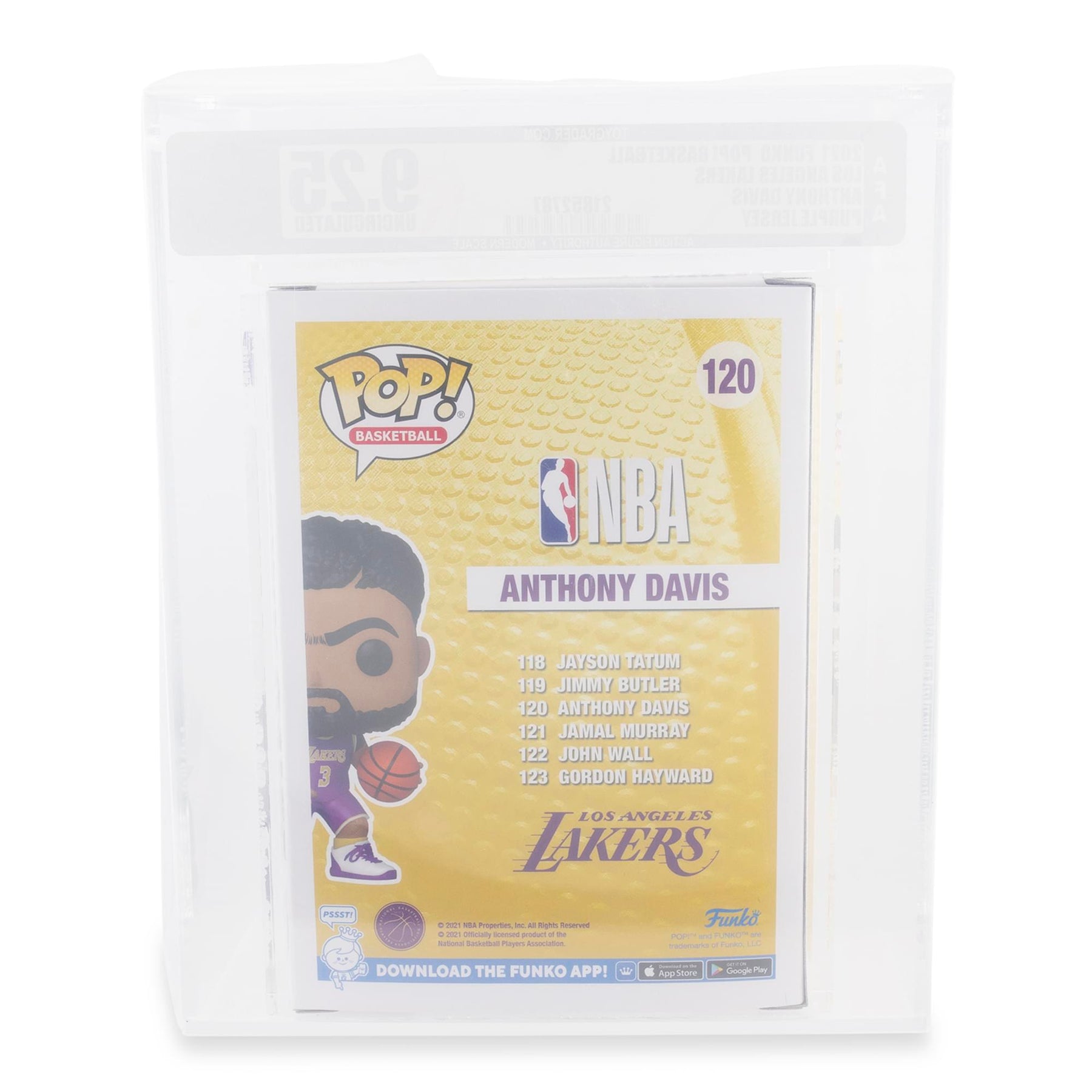 NBA LA Lakers Funko POP | Anthony Davis (Purple Jersey) | Rated AFA 9.25