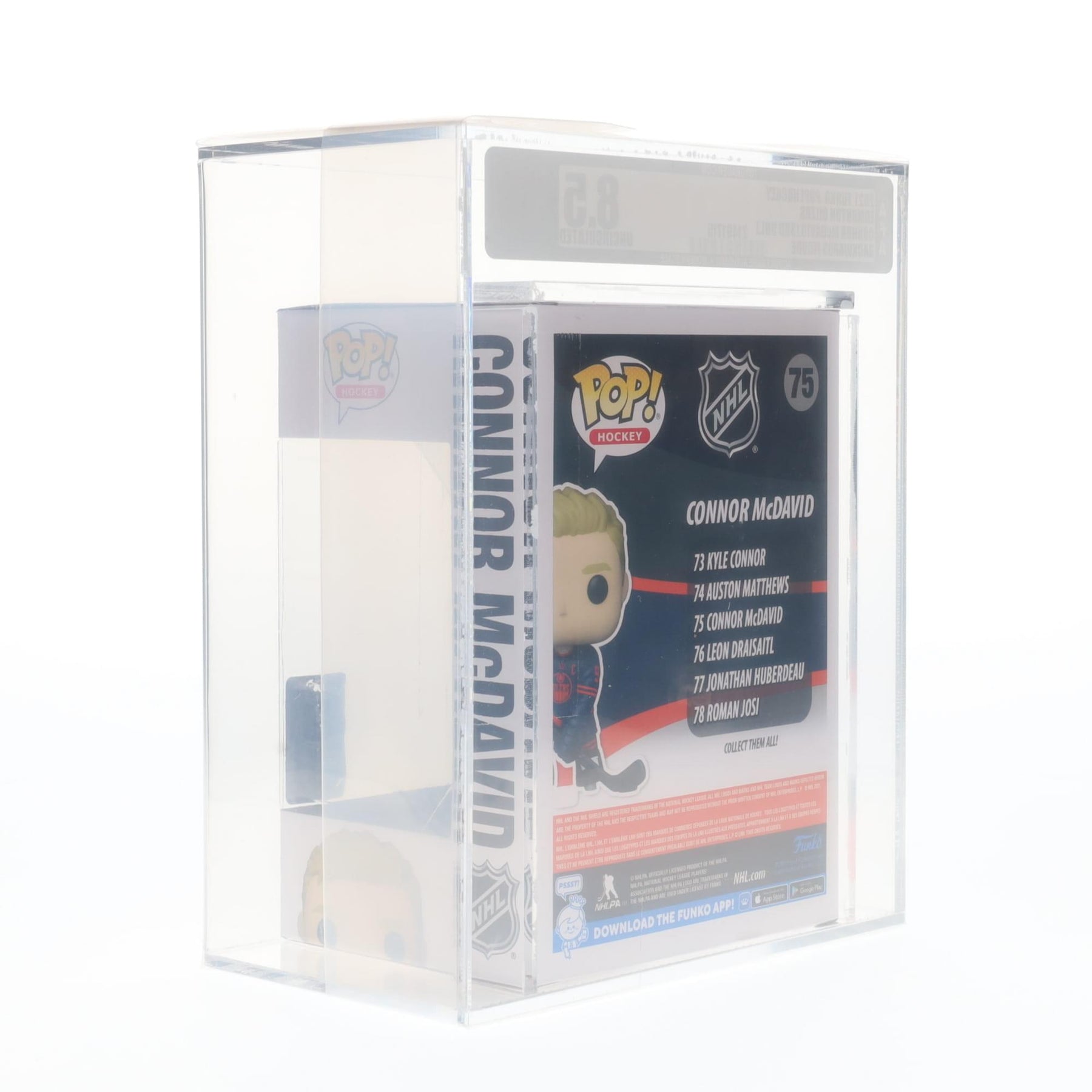 Edmonton Oilers NHL Funko POP | Connor McDavid (Third Uniform) | Rated AFA 8.5