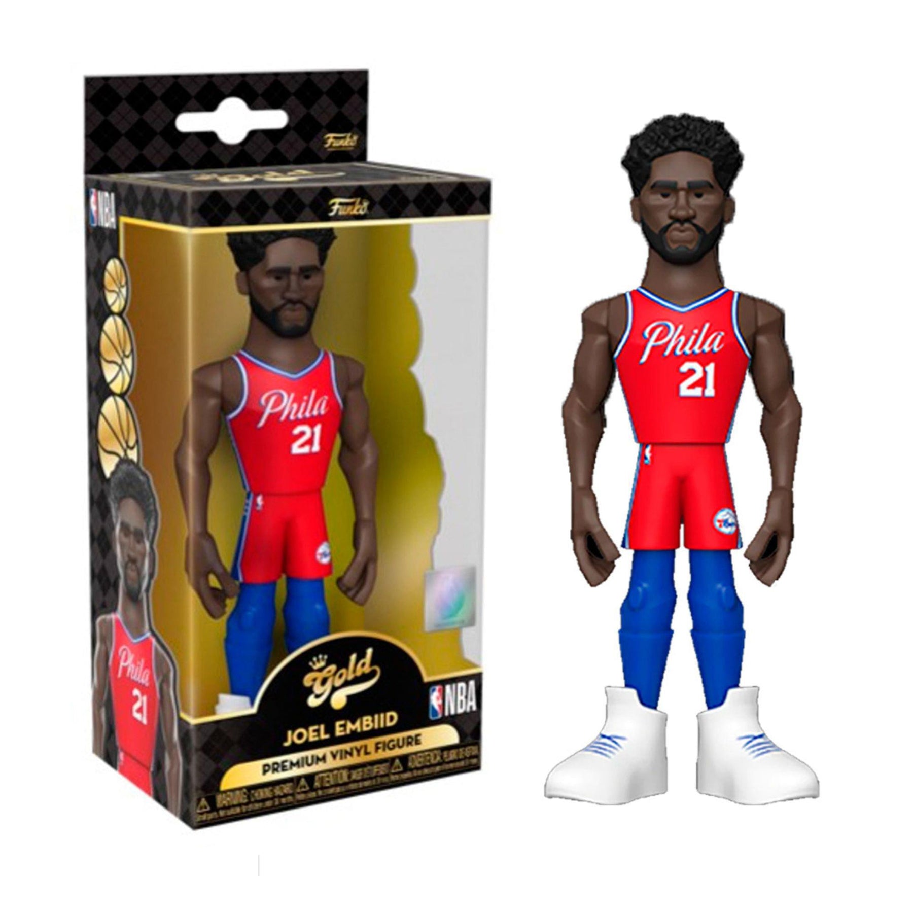 Philadelphia 76ers NBA Funko Gold 5 Inch Vinyl Figure | Joel Embiid