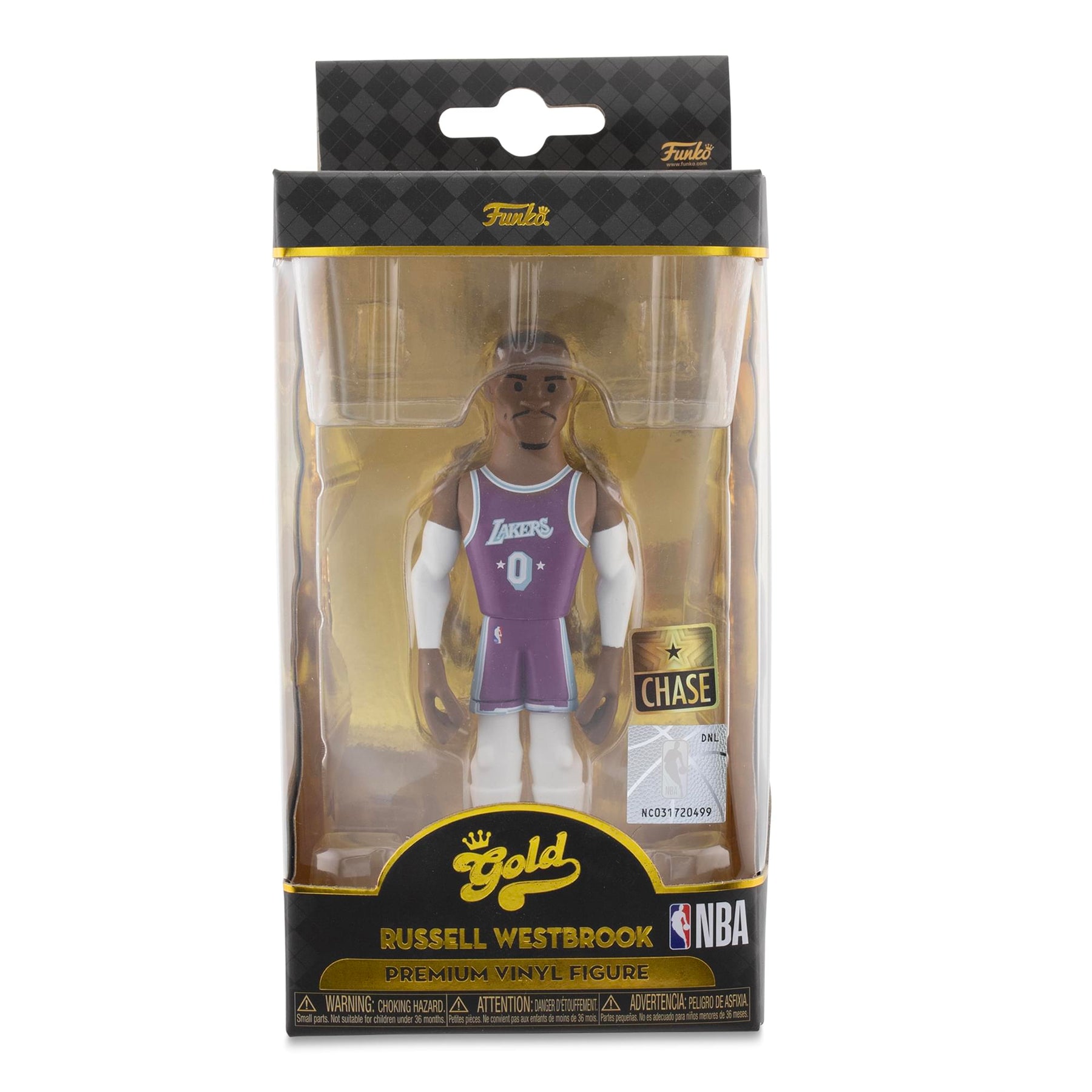 LA Lakers NBA Funko Gold 5 Inch Vinyl Figure | Russell Westbrook CHASE