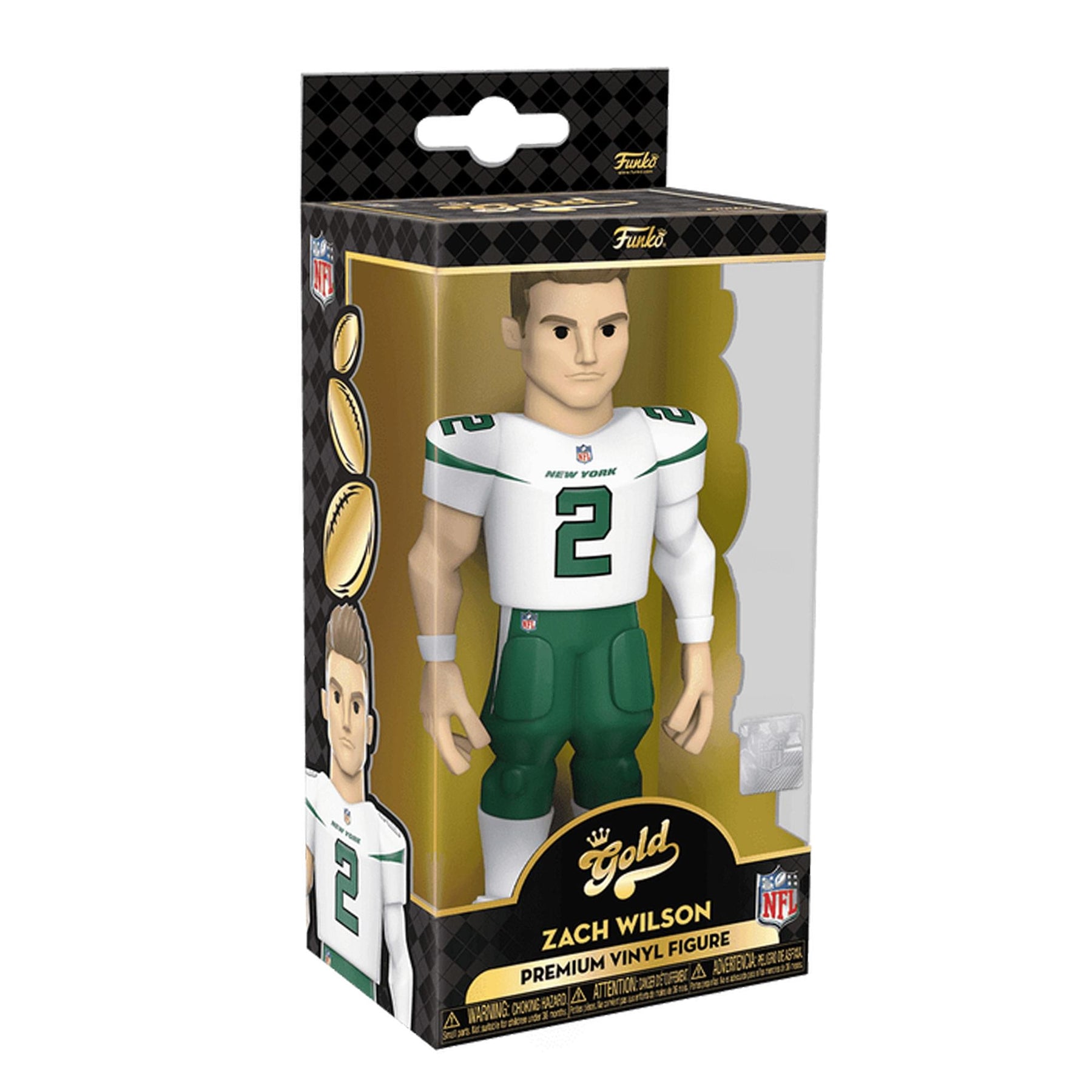 NY Jets NFL Funko Gold 5 Inch Vinyl Figure | Zach Wilson