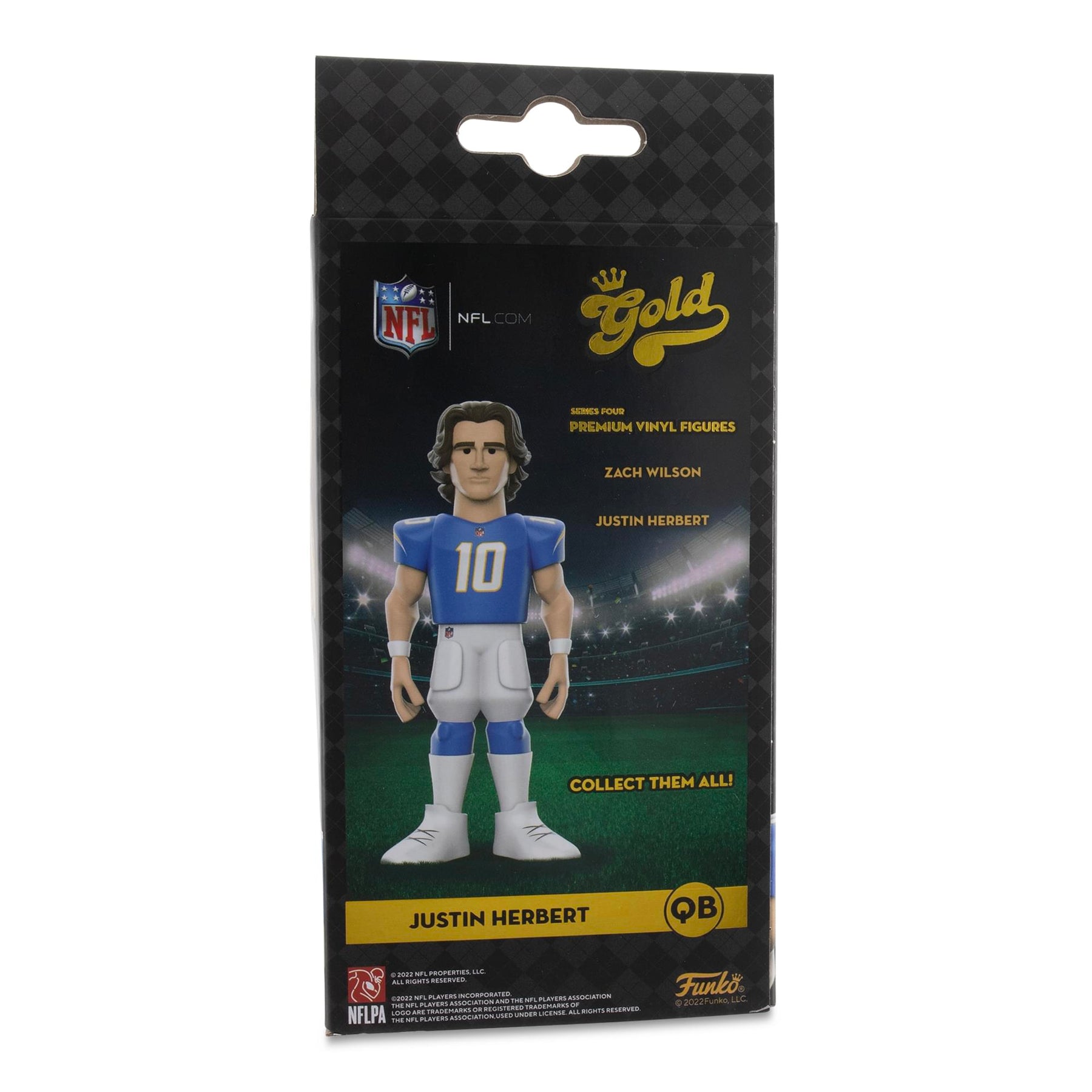 LA Chargers NFL Funko Gold 5 Inch Vinyl Figure | Justin Herbert CHASE