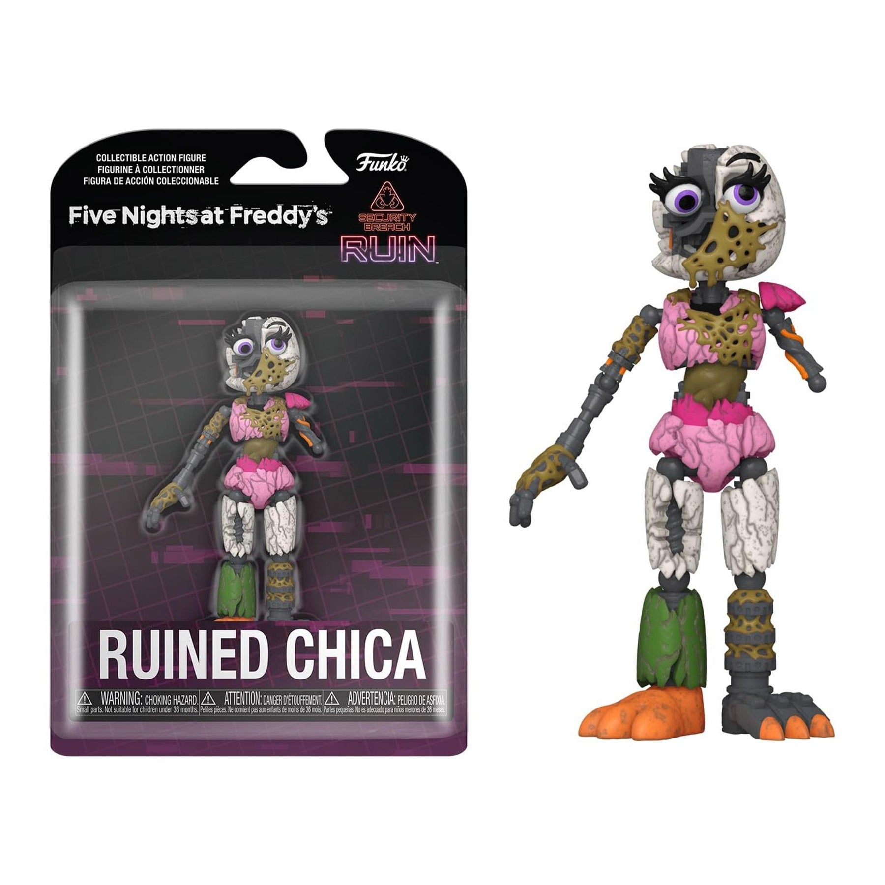 Five Nights at Freddy's Security Breach 5 Inch Action Figure | Ruined Chica