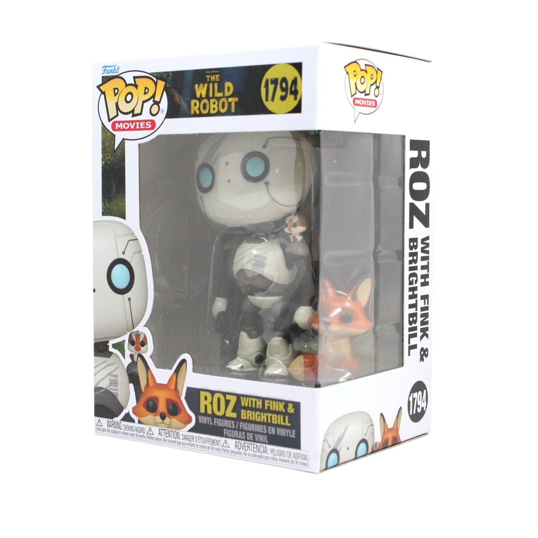 The Wild Robot Funko POP Movies | Roz w/ Brightbill & Fink