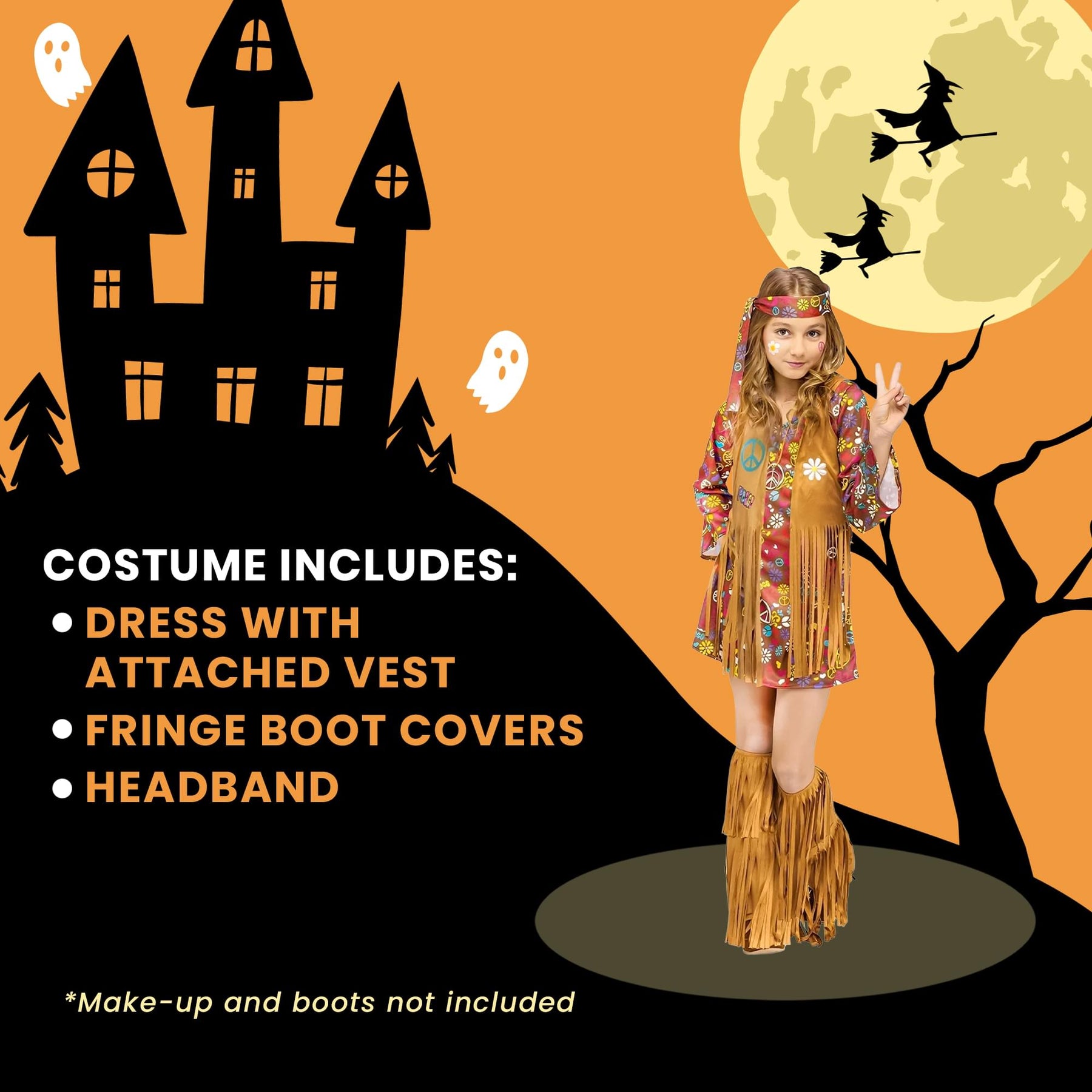 Peace & Love Hippie Child Costume