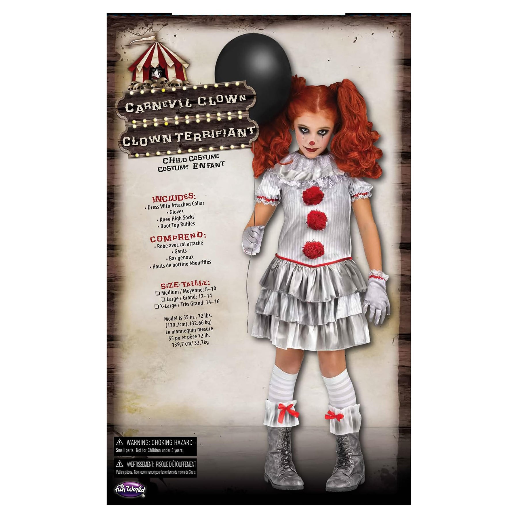 Kids Carnevil Clown Costume