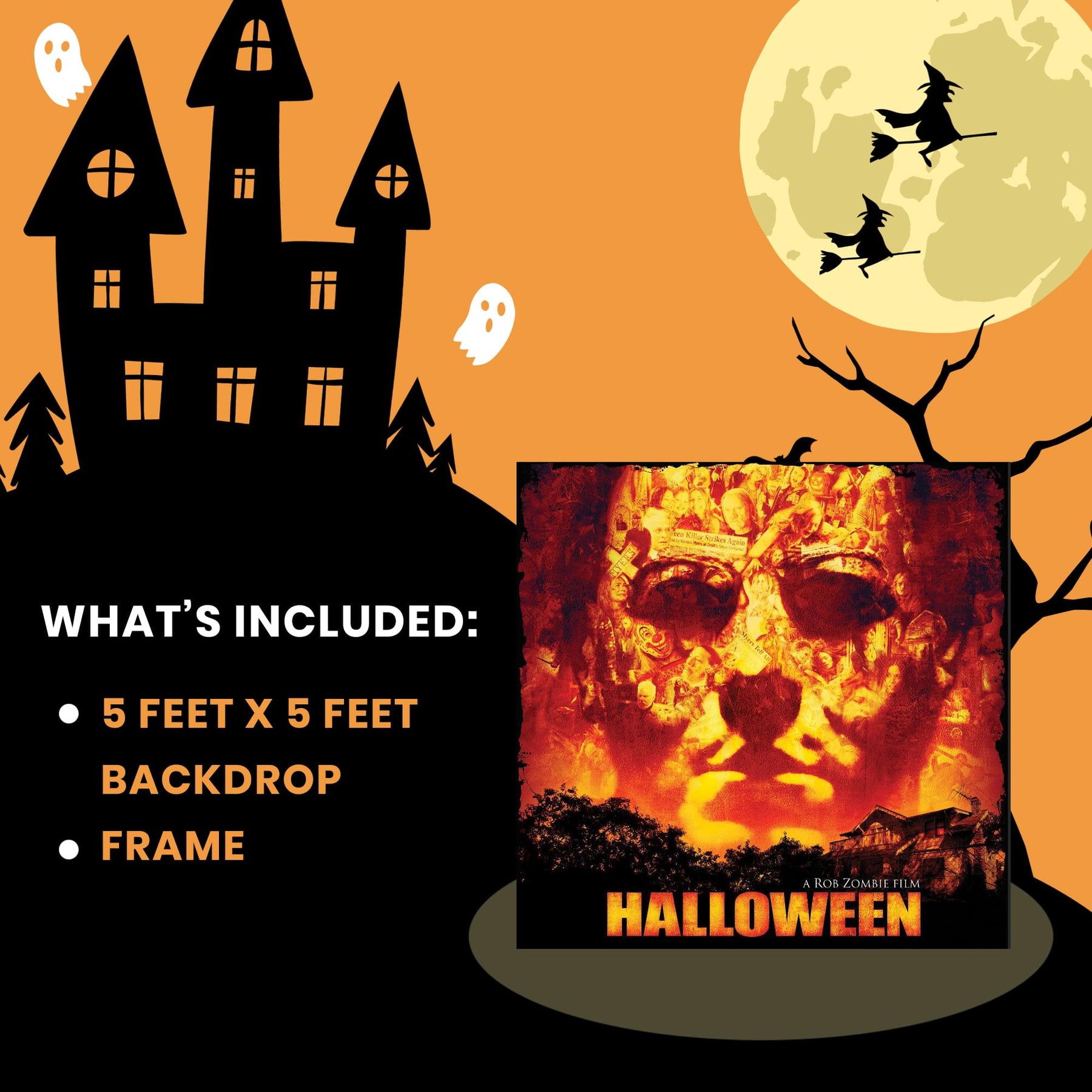 Halloween Michael Myers 5 Foot Backdrop