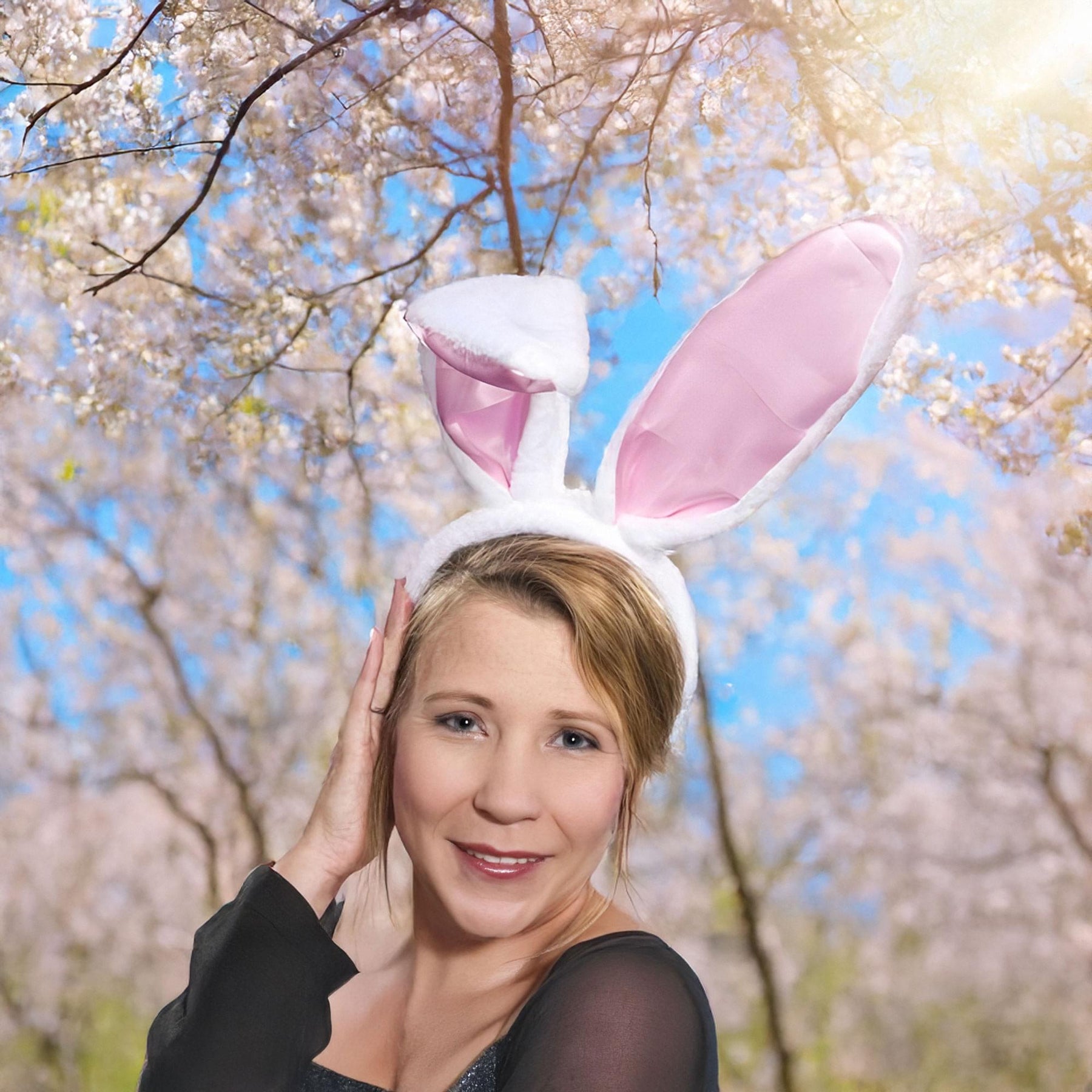 Deluxe Satin Plush Costume Bunny Ears