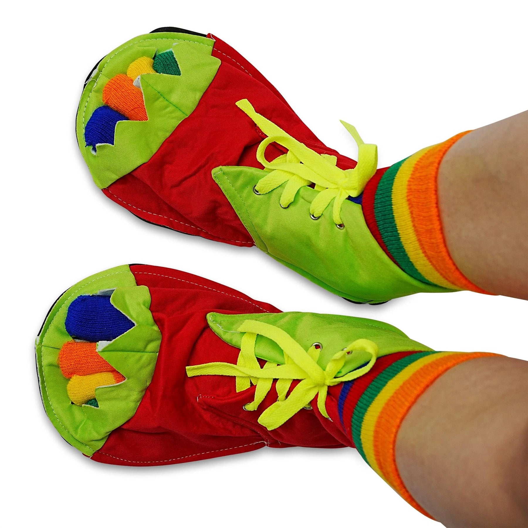 Clown Shoes And Toe Sock Costume Set Adult One Size