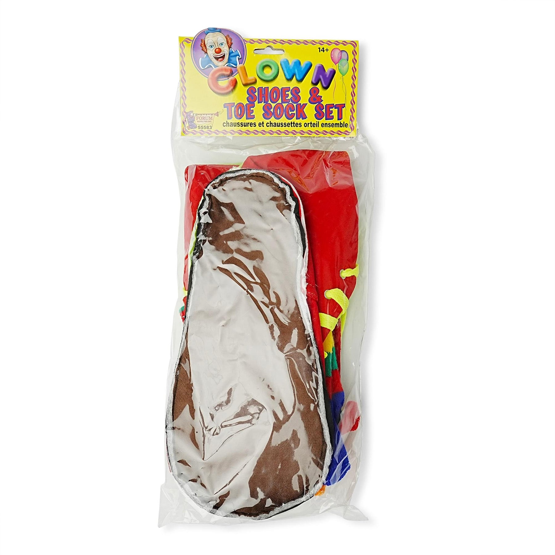Clown Shoes And Toe Sock Costume Set Adult One Size