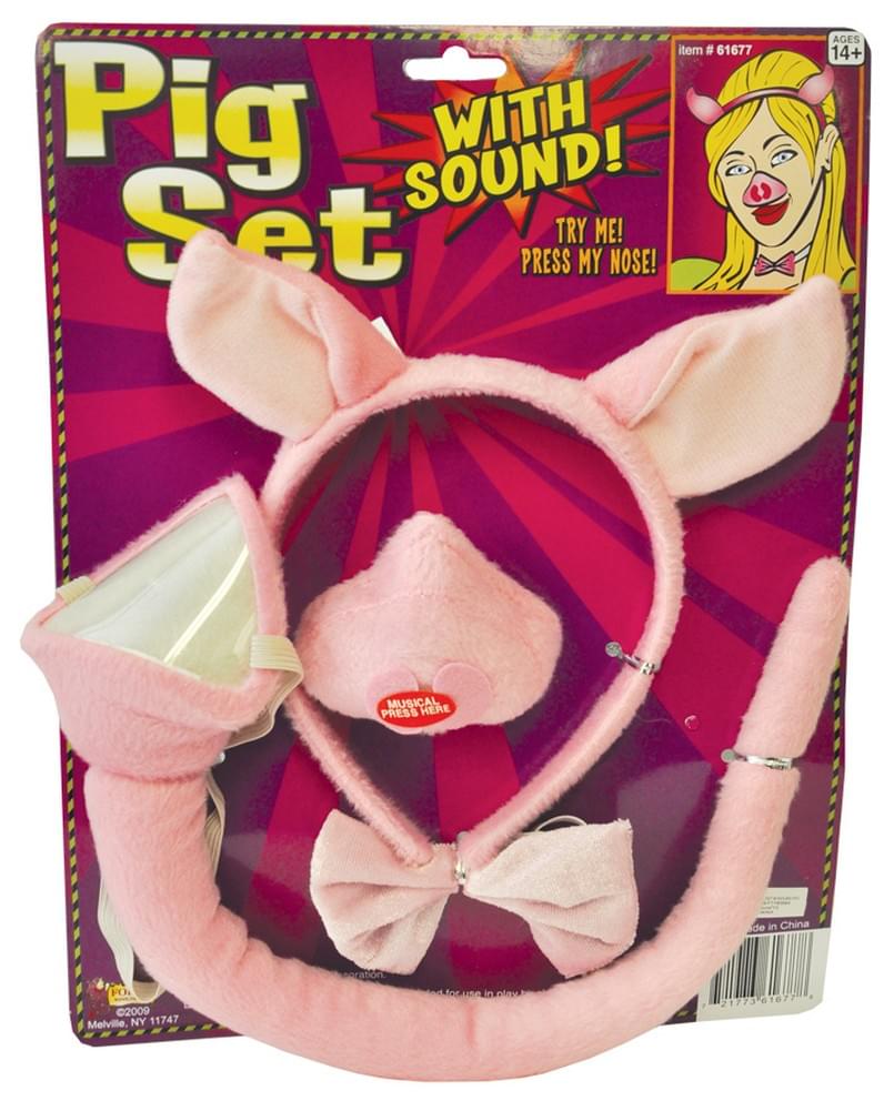 Pig Costume Kit With Sound Child One Size