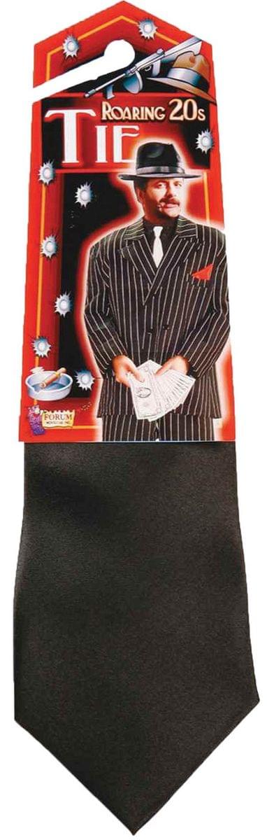 Gangster Costume Tie Black Adult Standard