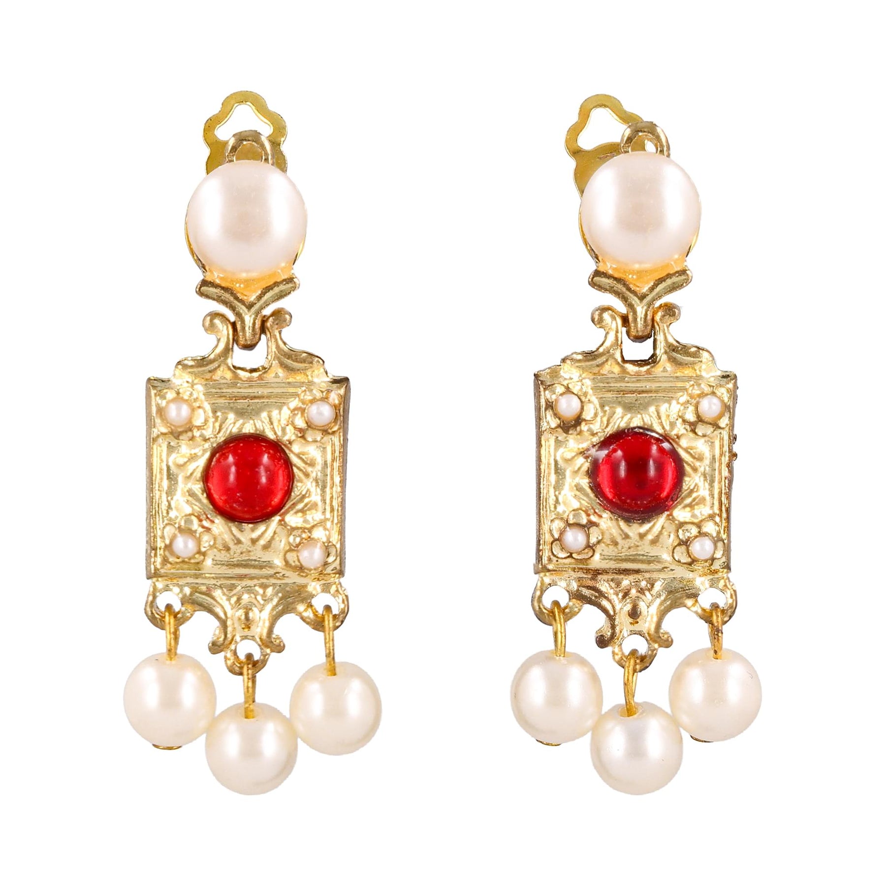 Roaring 20's Clip On Costume Earrings