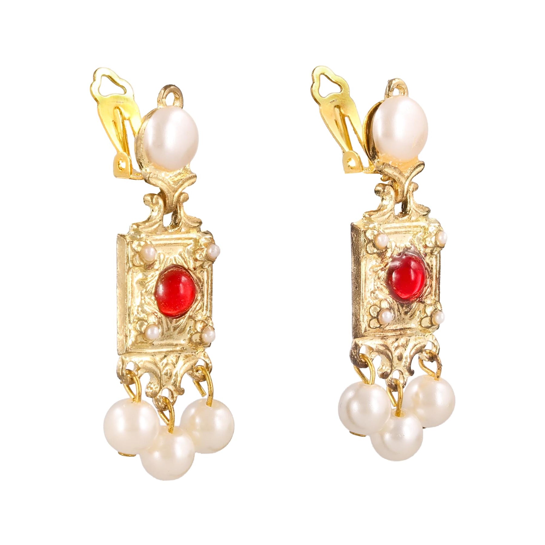 Roaring 20's Clip On Costume Earrings