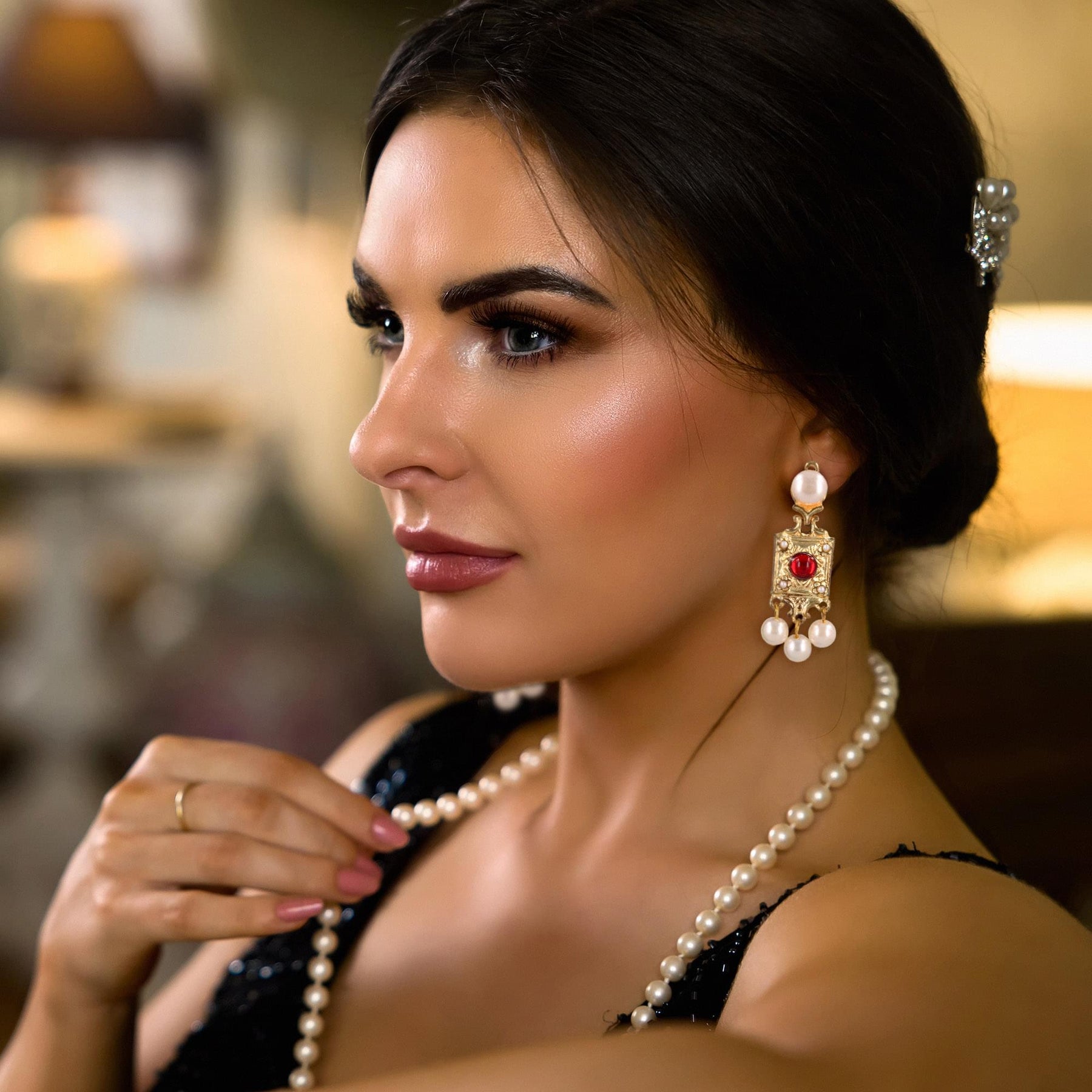 Roaring 20's Clip On Costume Earrings
