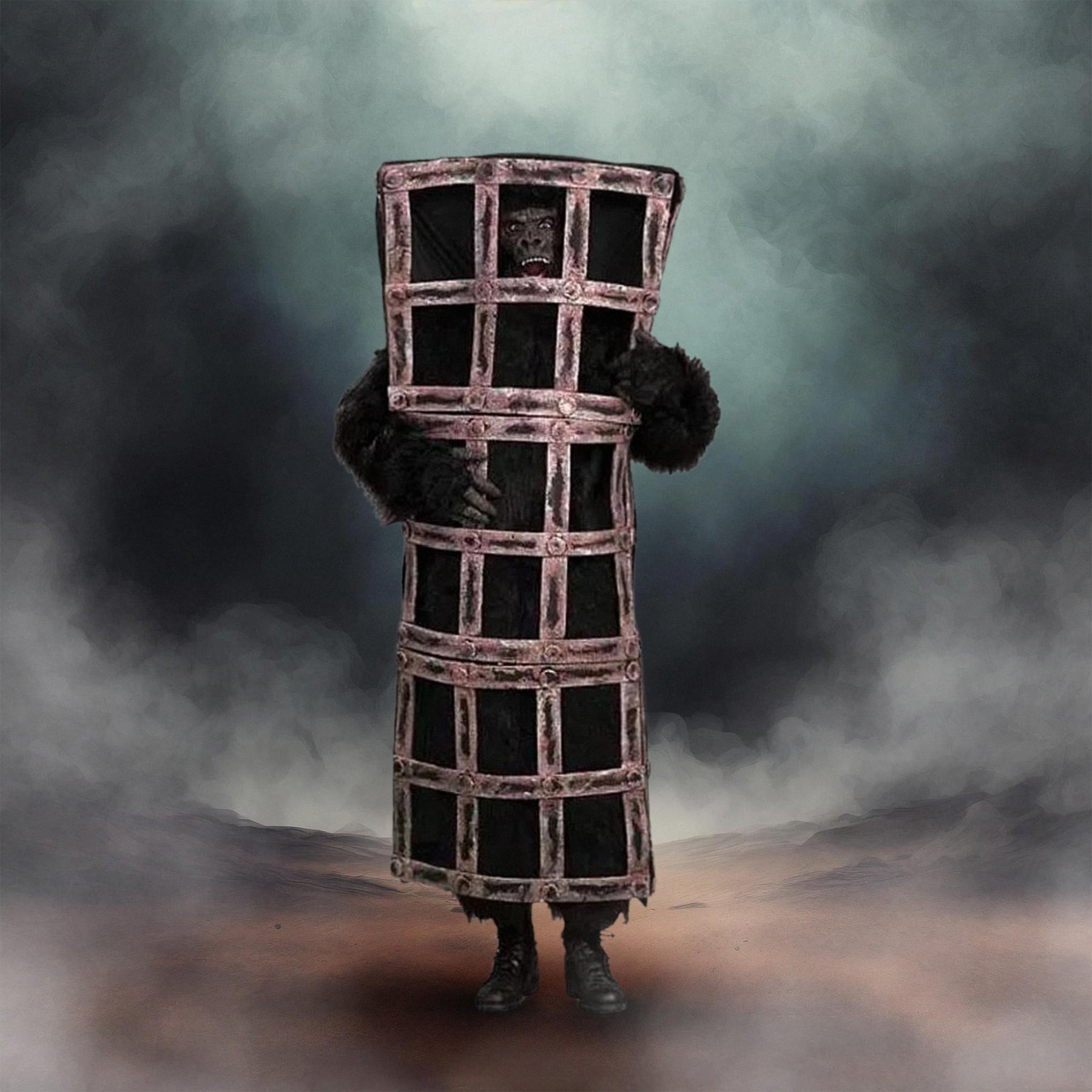 Gorilla Ape In Cage Costume Adult