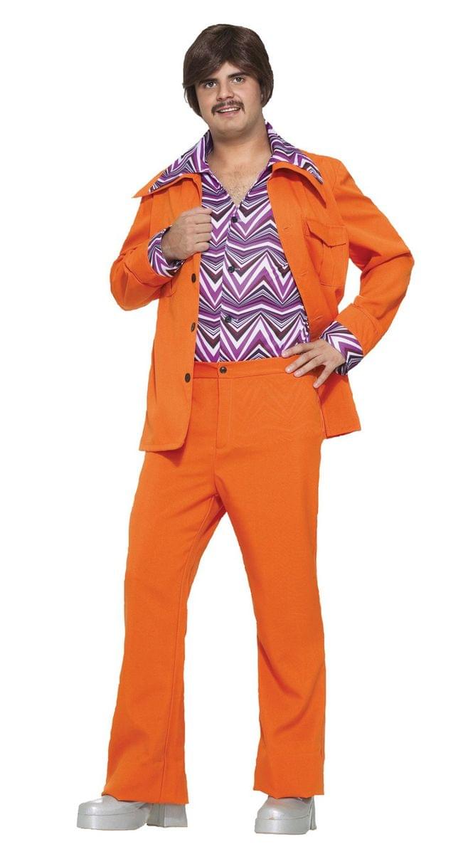 70's Orange Leisure Suit Adult Costume