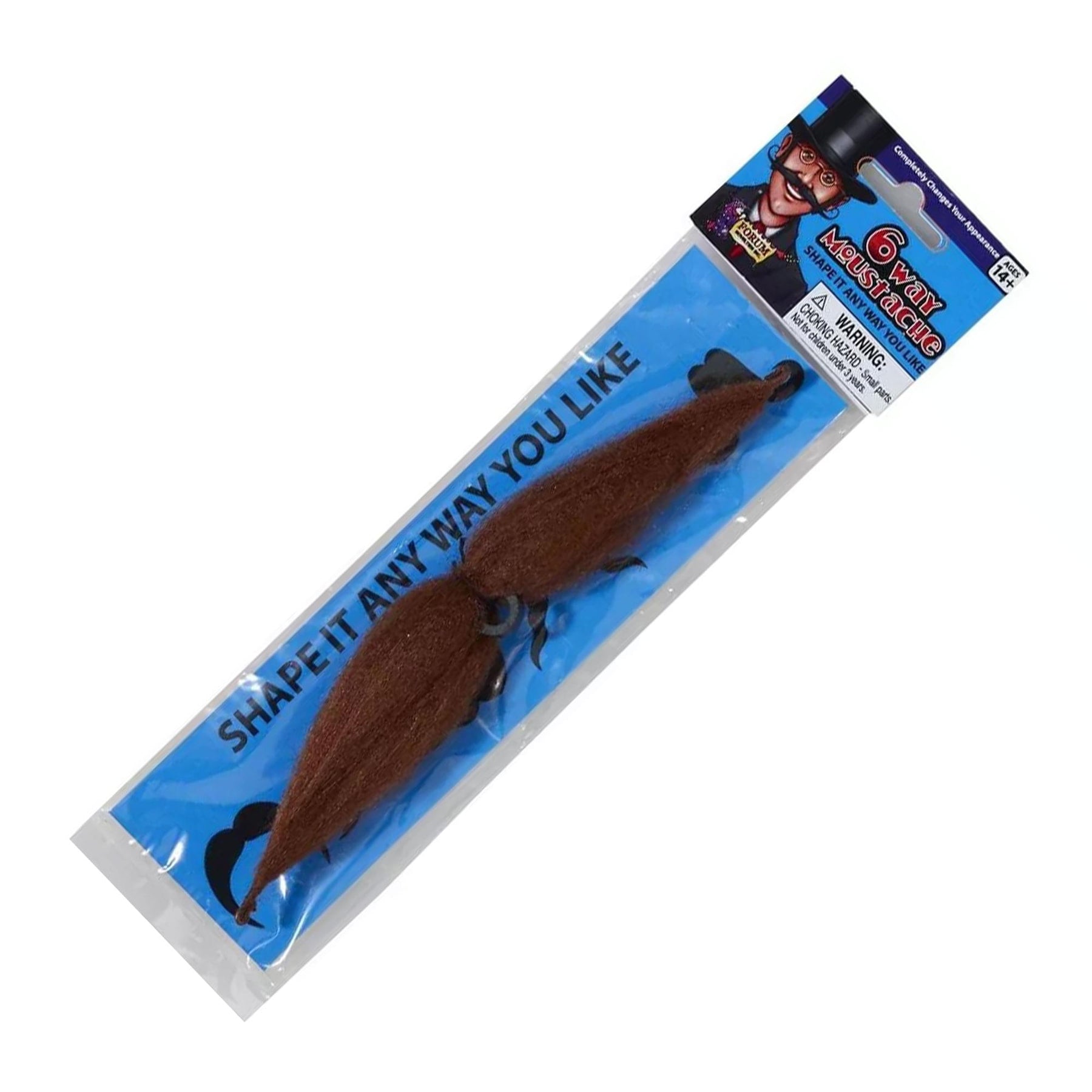 Shape It 6 Ways Brown Moustache Costume Accessory