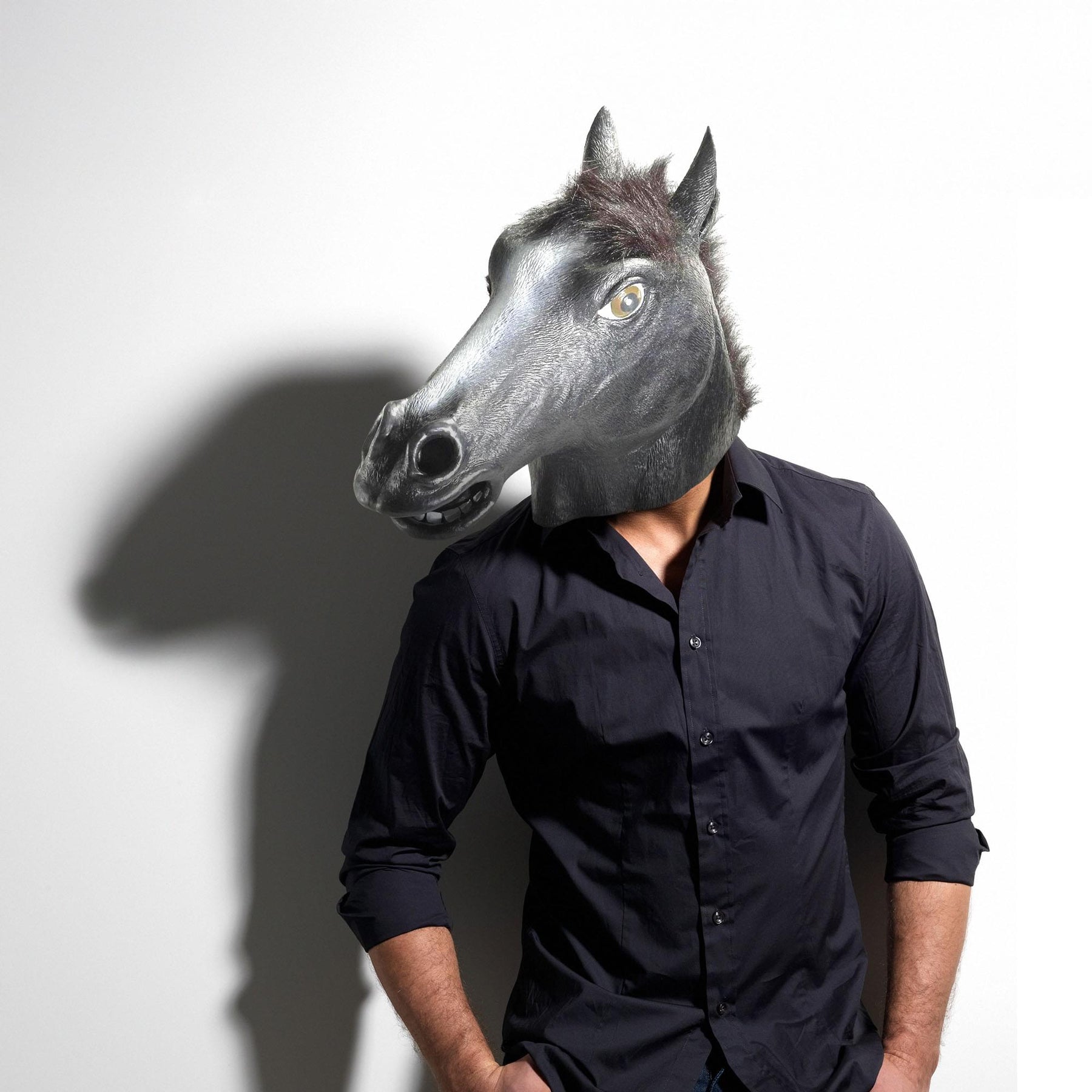 Deluxe Black Latex Horse Mask