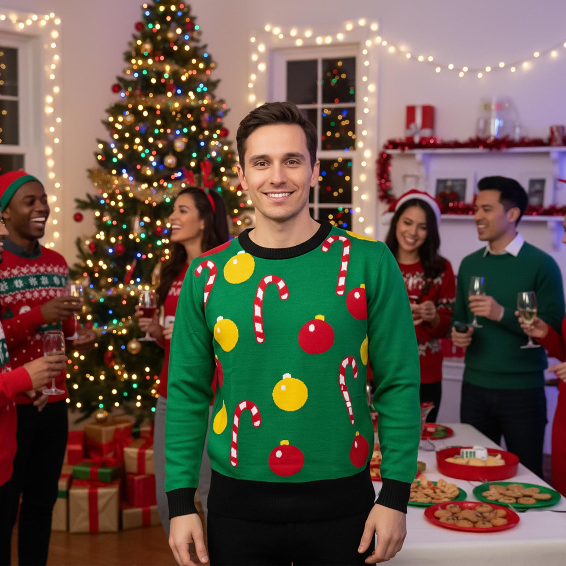 Ugly Christmas Ornament Adult Sweater