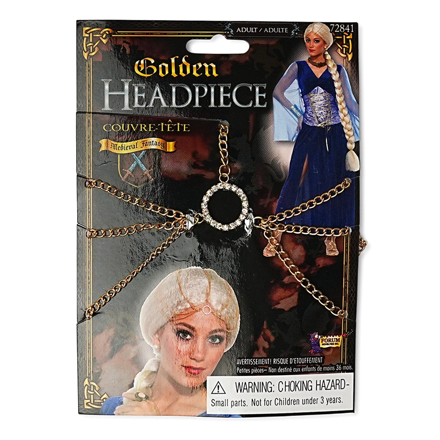 Medieval Fantasy Golden Costume Headpiece