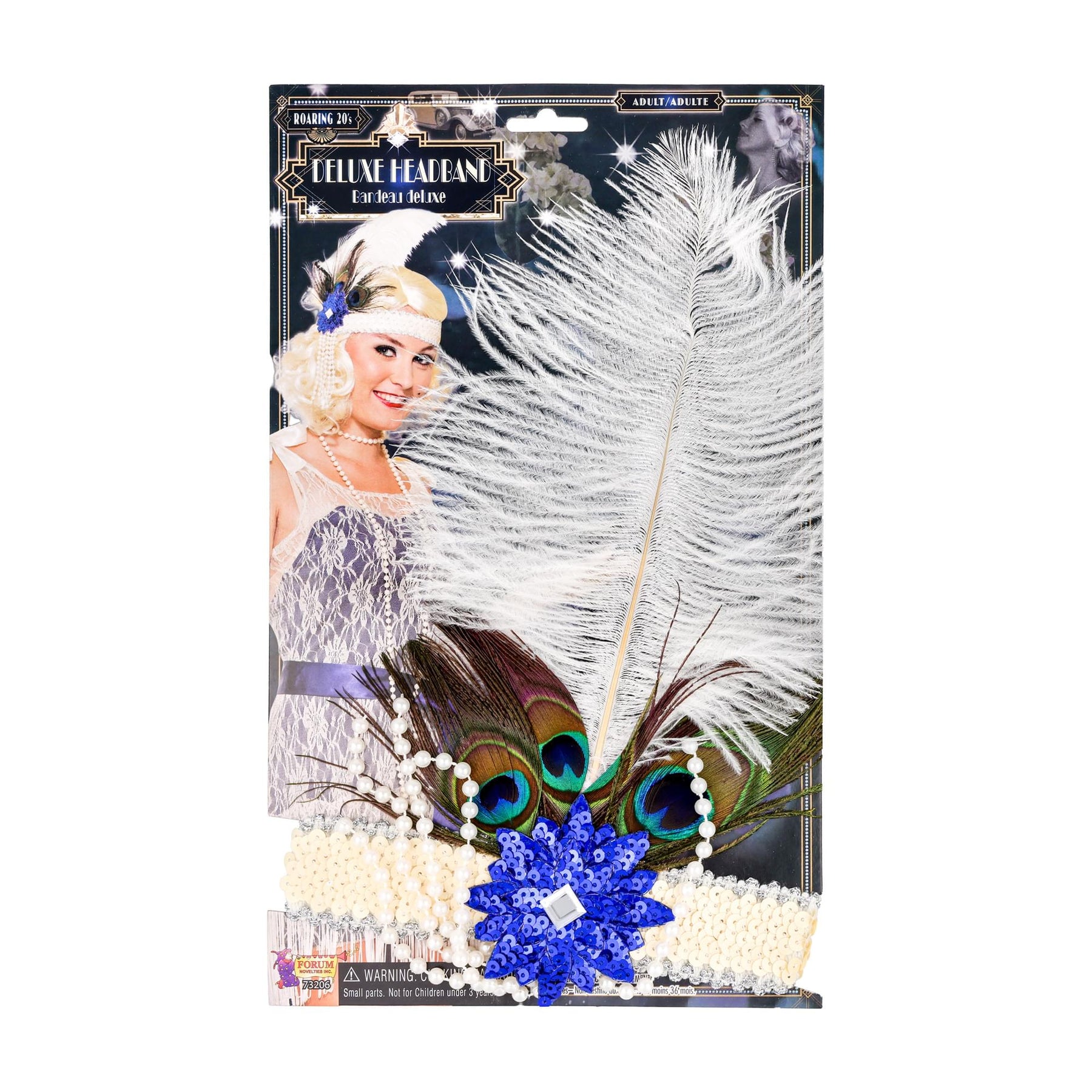 Roaring 20's Deluxe Costume Headband Beige