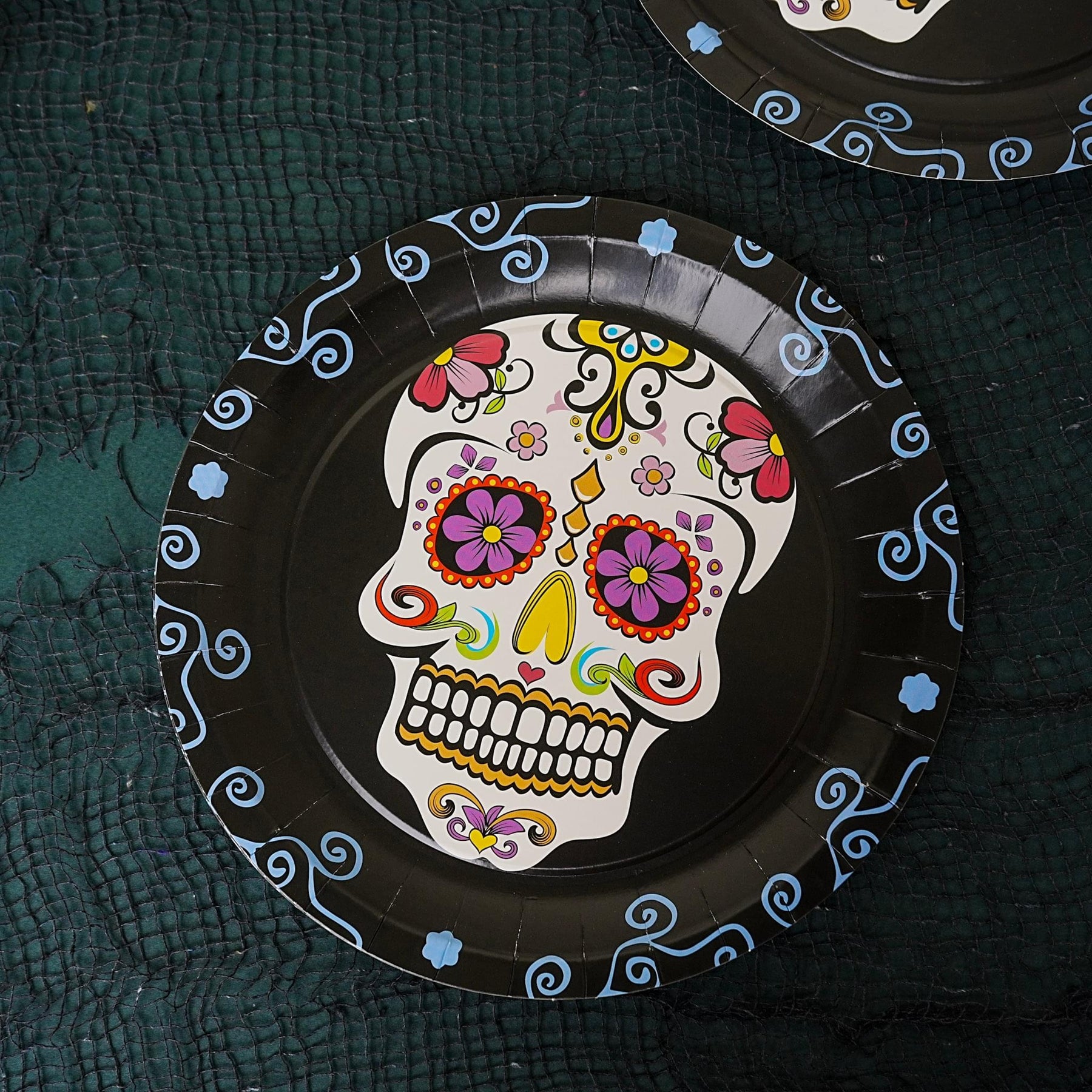 Day Of The Dead 9" Round Disposable Plate 8 Pack