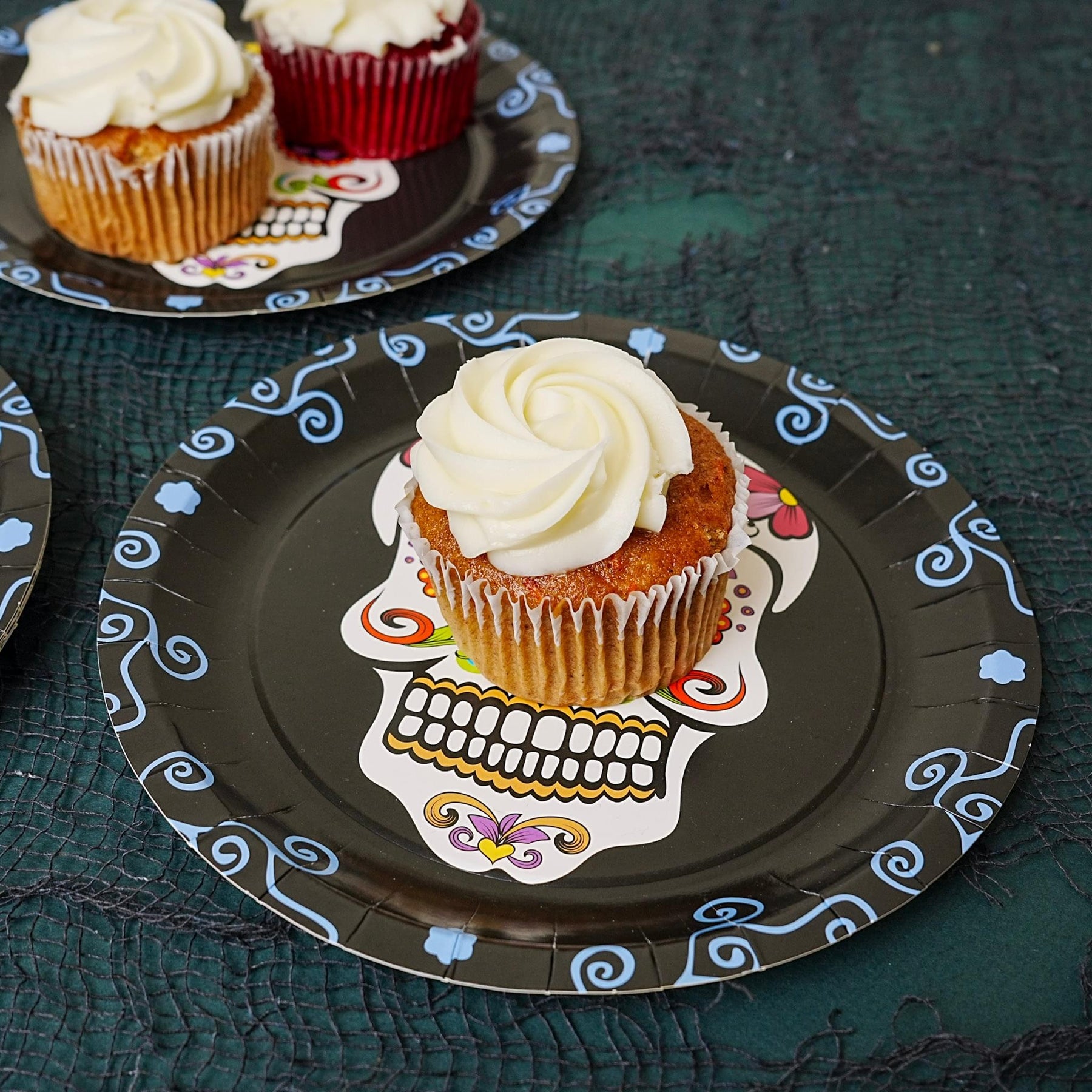 Day Of The Dead 9" Round Disposable Plate 8 Pack