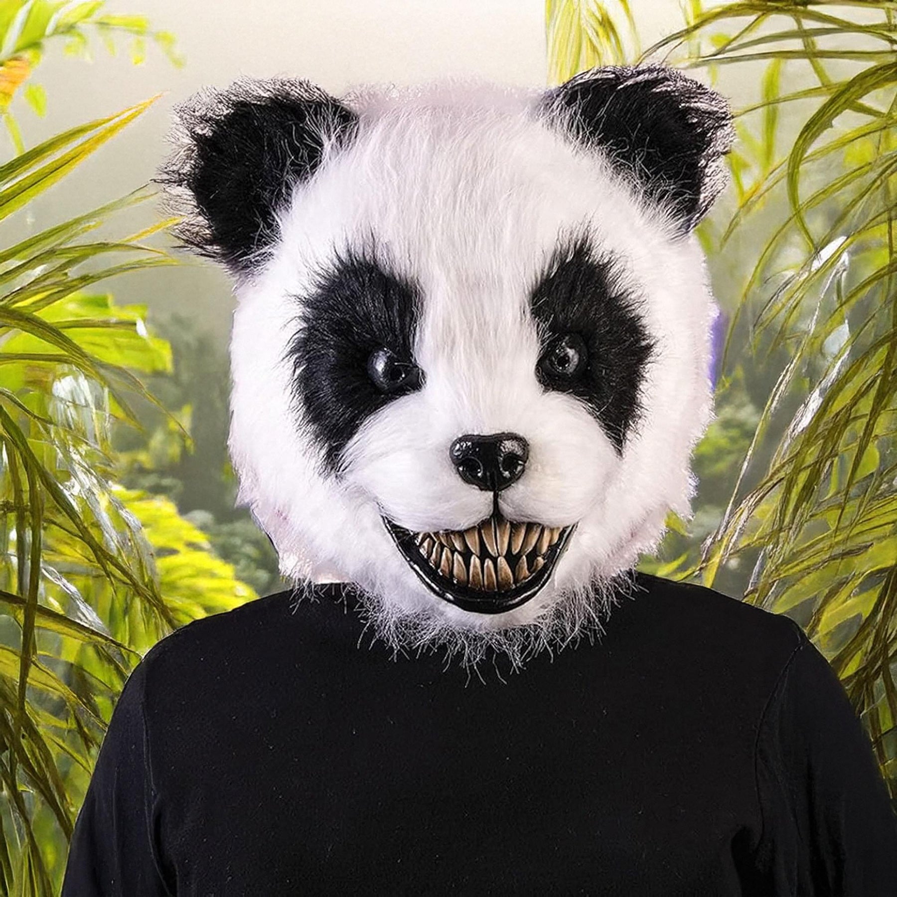 Scary Panda Latex Adult Costume Mask