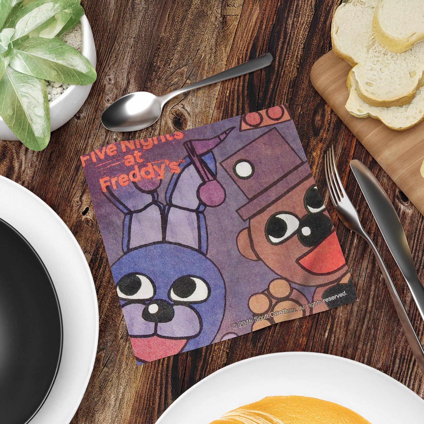Five Nights at Freddy's 16 Count 10" Square Beverage Napkins