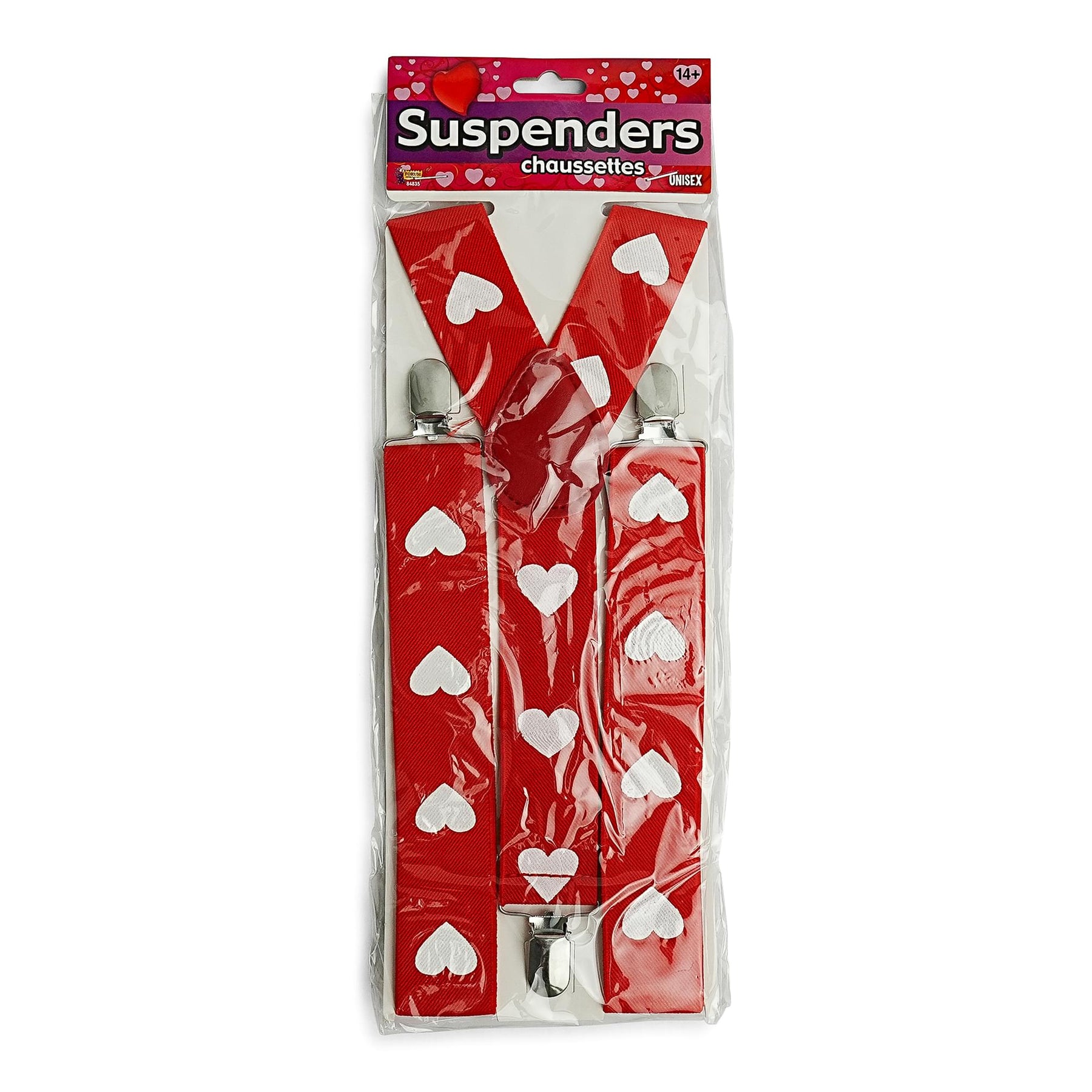 Valentine's Day Heart Adult Costume Suspenders