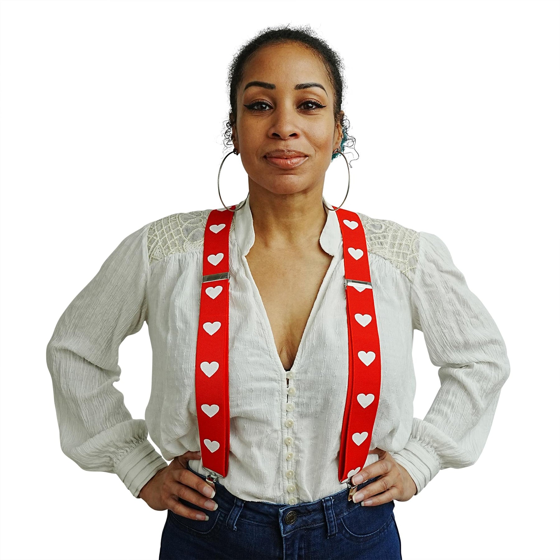 Valentine's Day Heart Adult Costume Suspenders