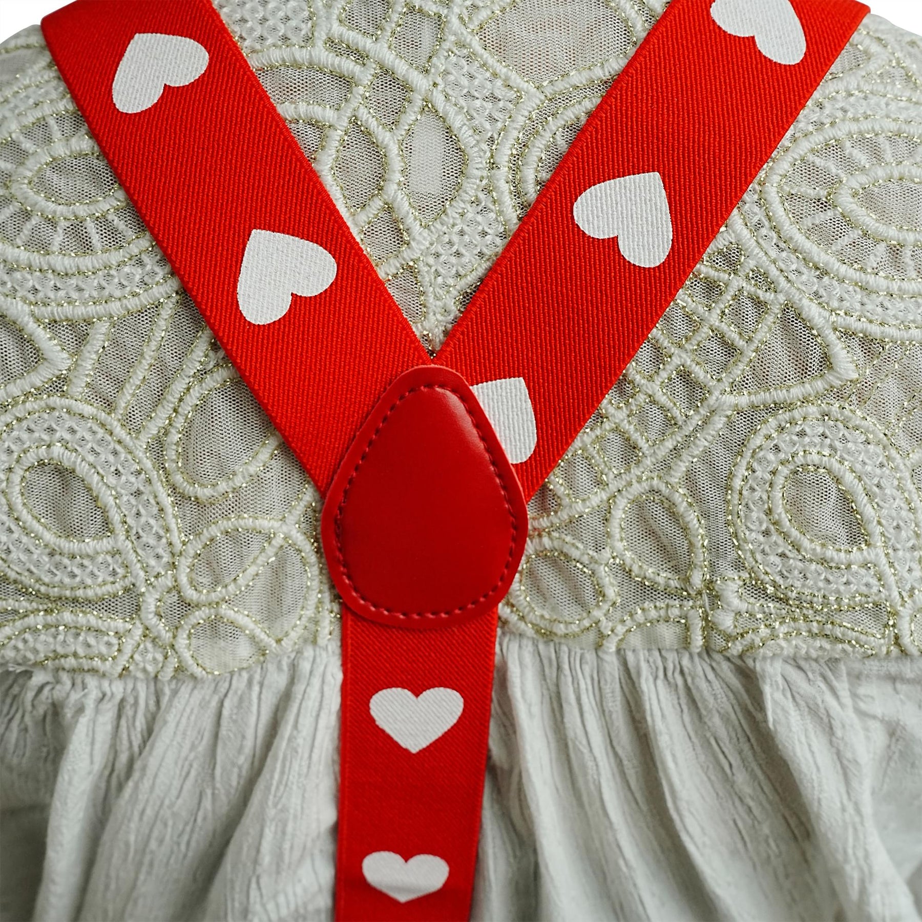 Valentine's Day Heart Adult Costume Suspenders