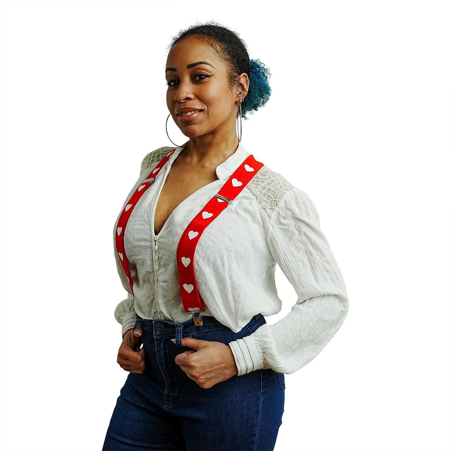 Valentine's Day Heart Adult Costume Suspenders