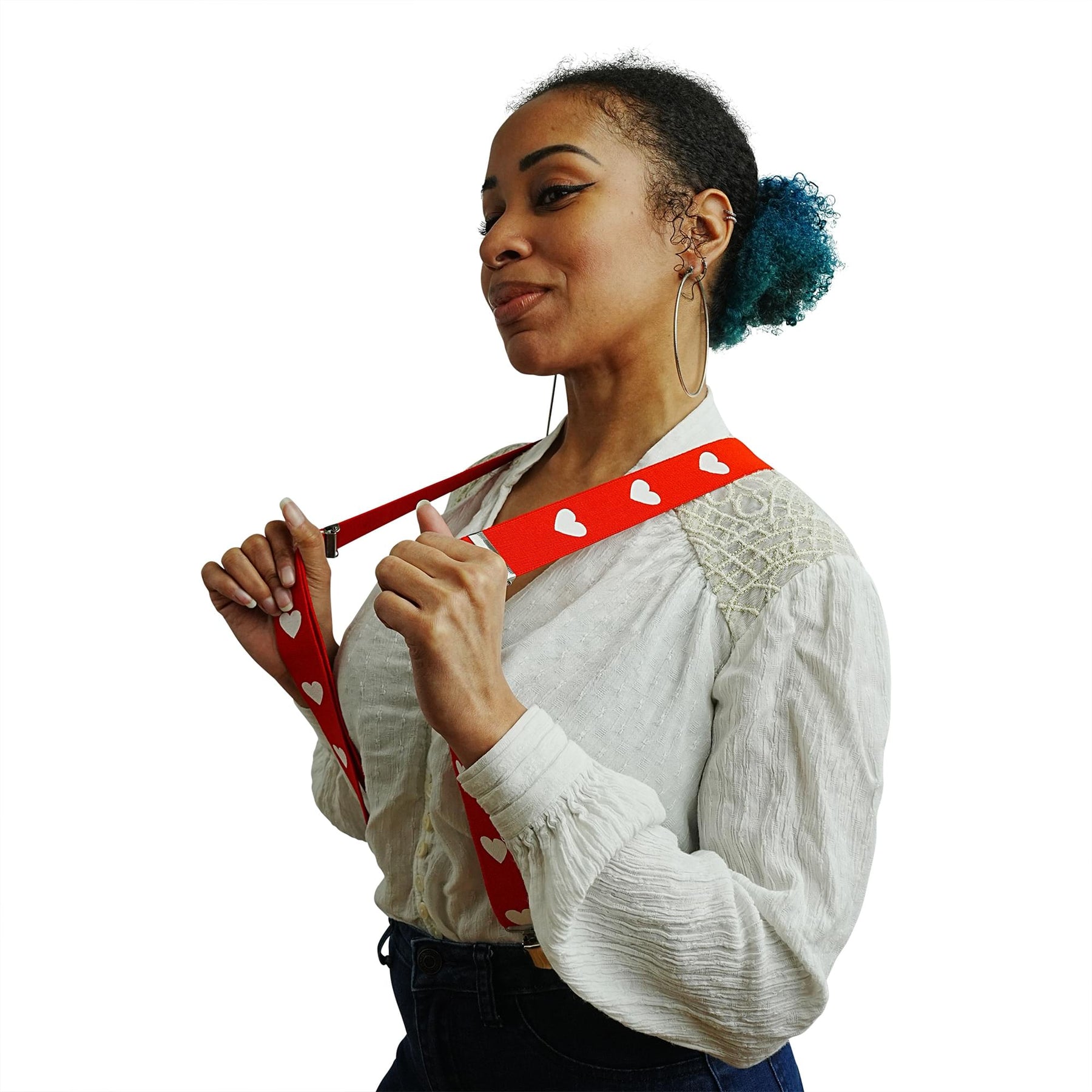 Valentine's Day Heart Adult Costume Suspenders