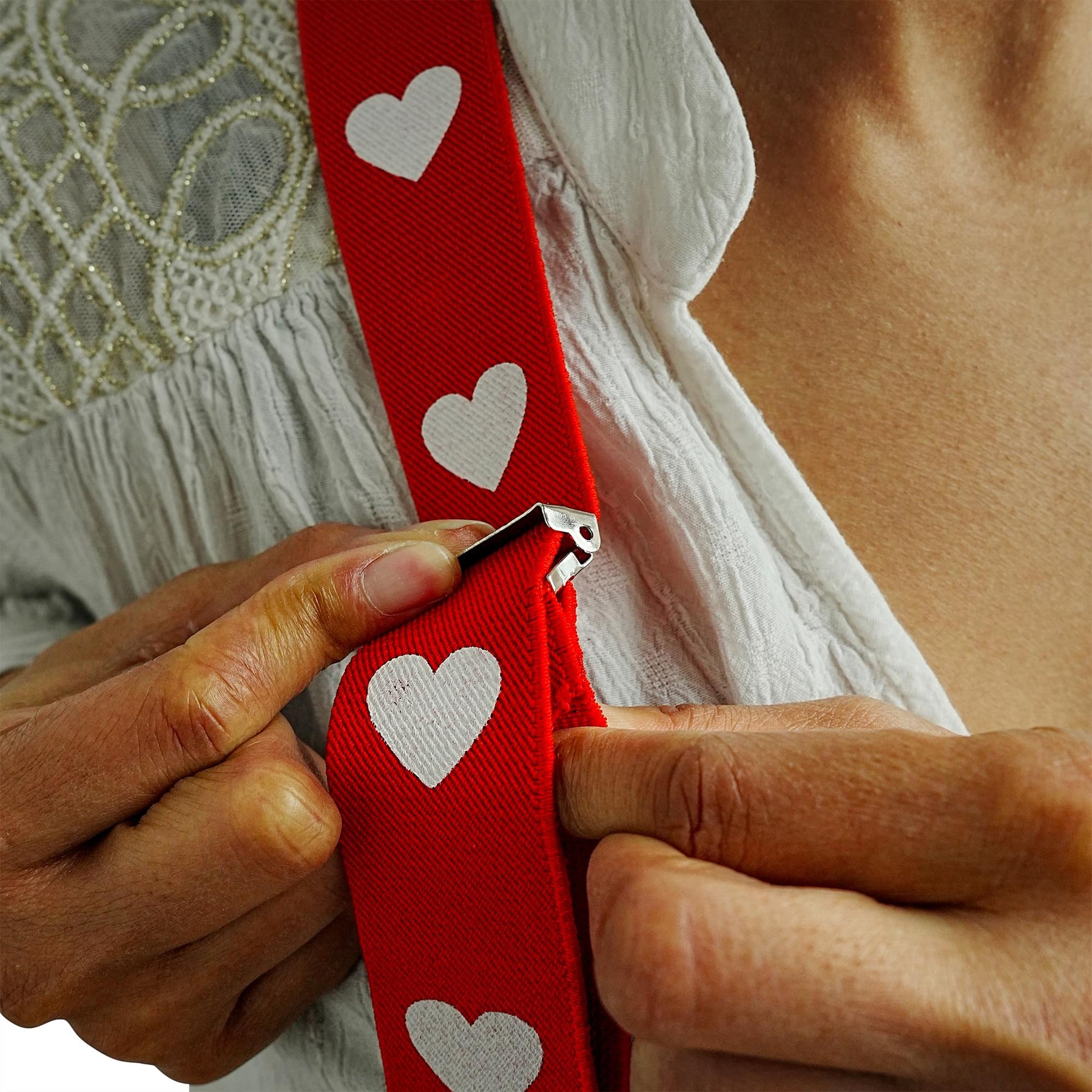 Valentine's Day Heart Adult Costume Suspenders