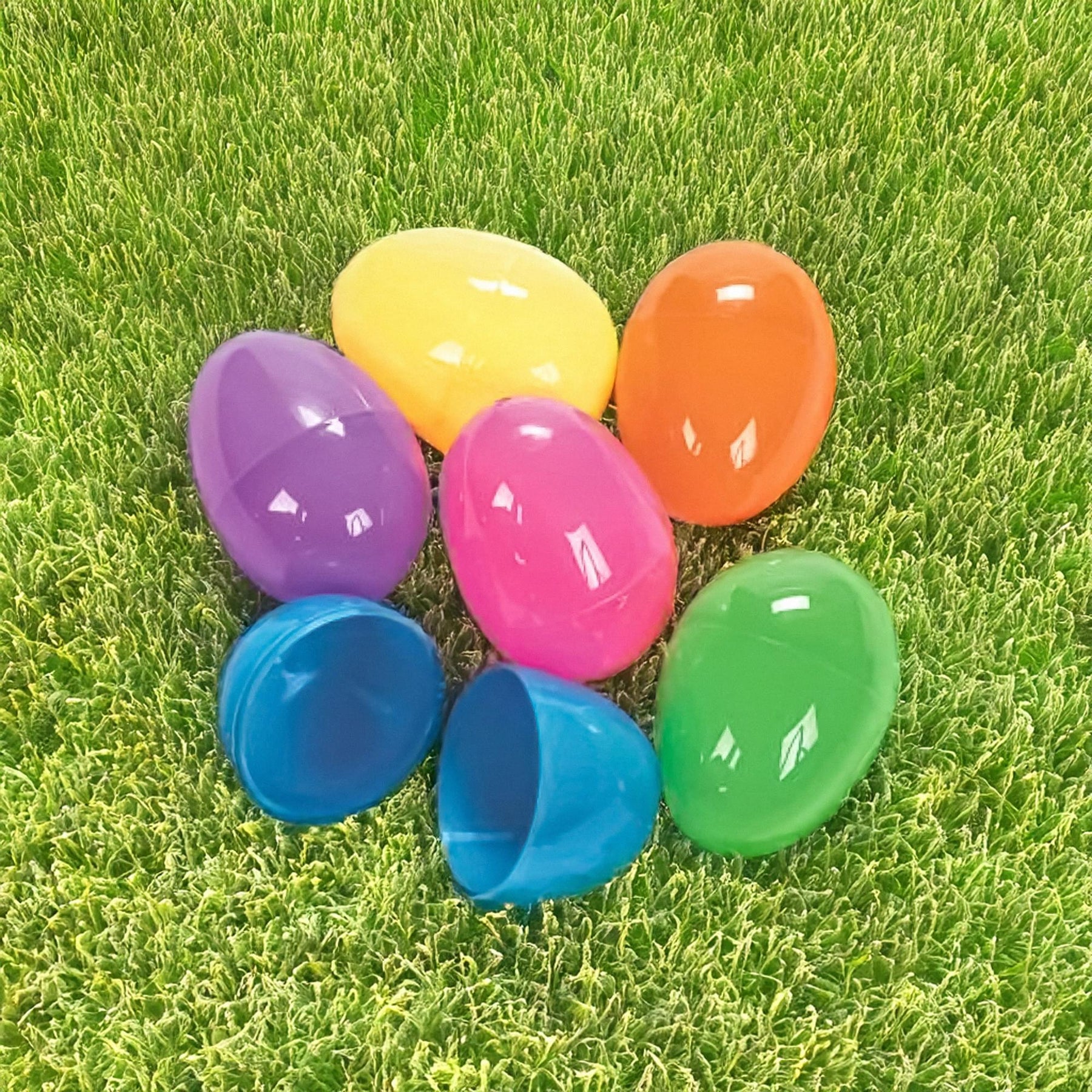 Solid Color 2.25 Inch Plastic Easter Eggs | Pack of 8