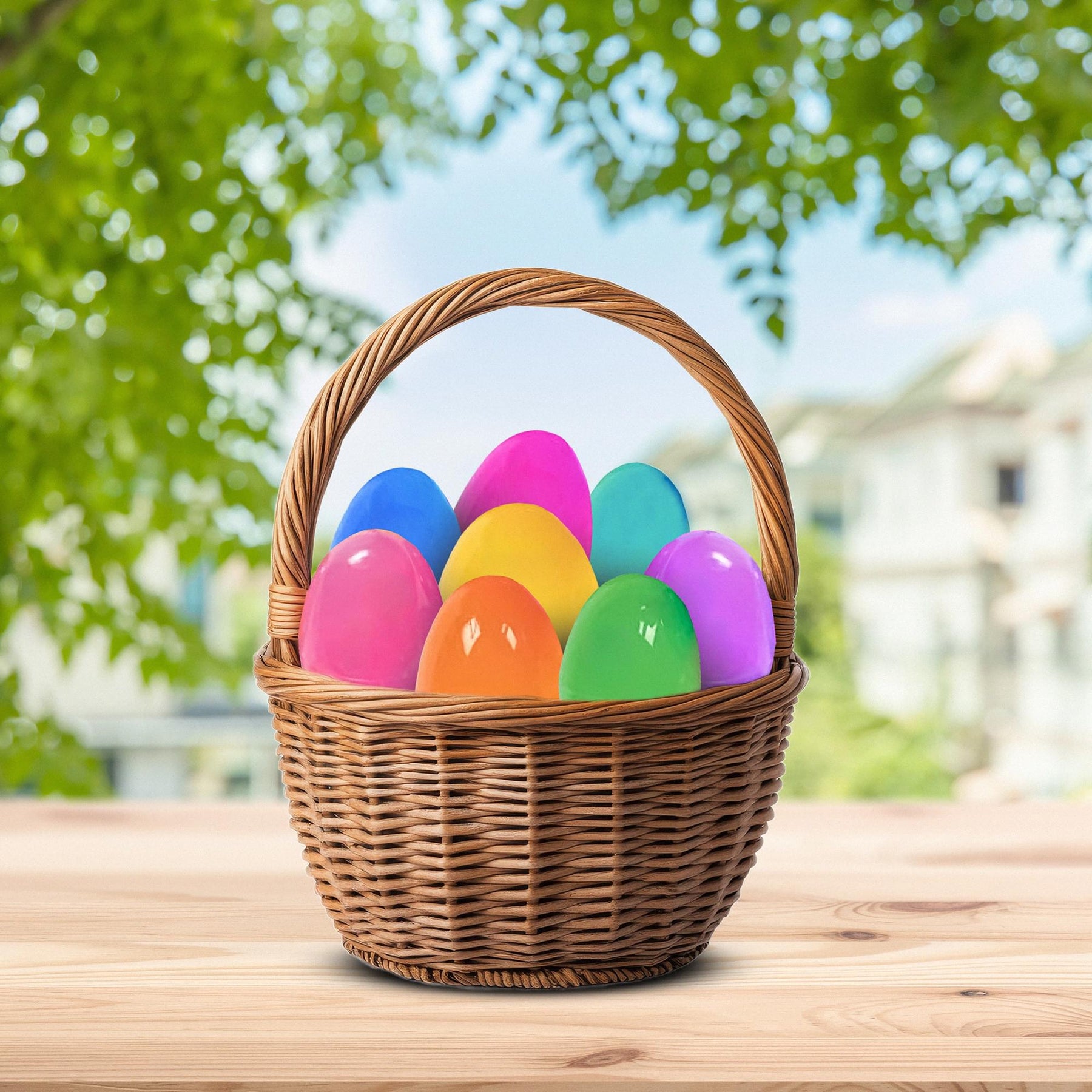 Solid Color 3 Inch Plastic Easter Eggs | Pack of 8
