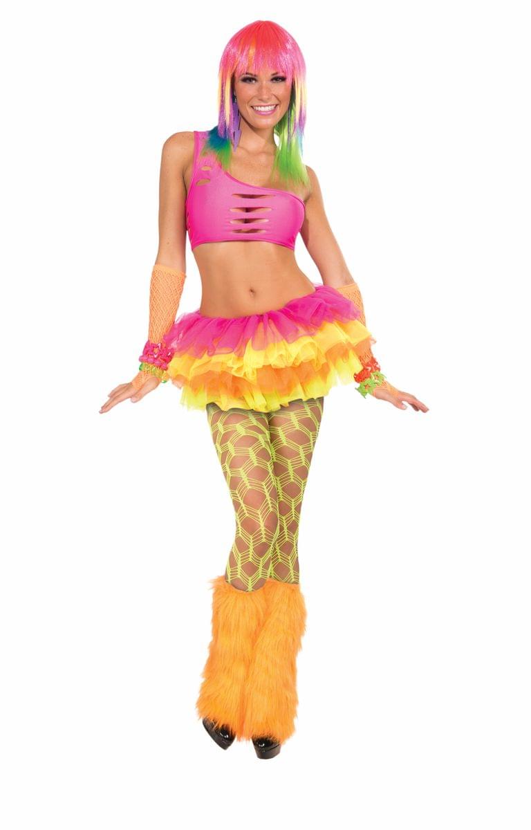 Club Candy Wide Fishnet Pantyhose Costume Hosiery Adult: Green