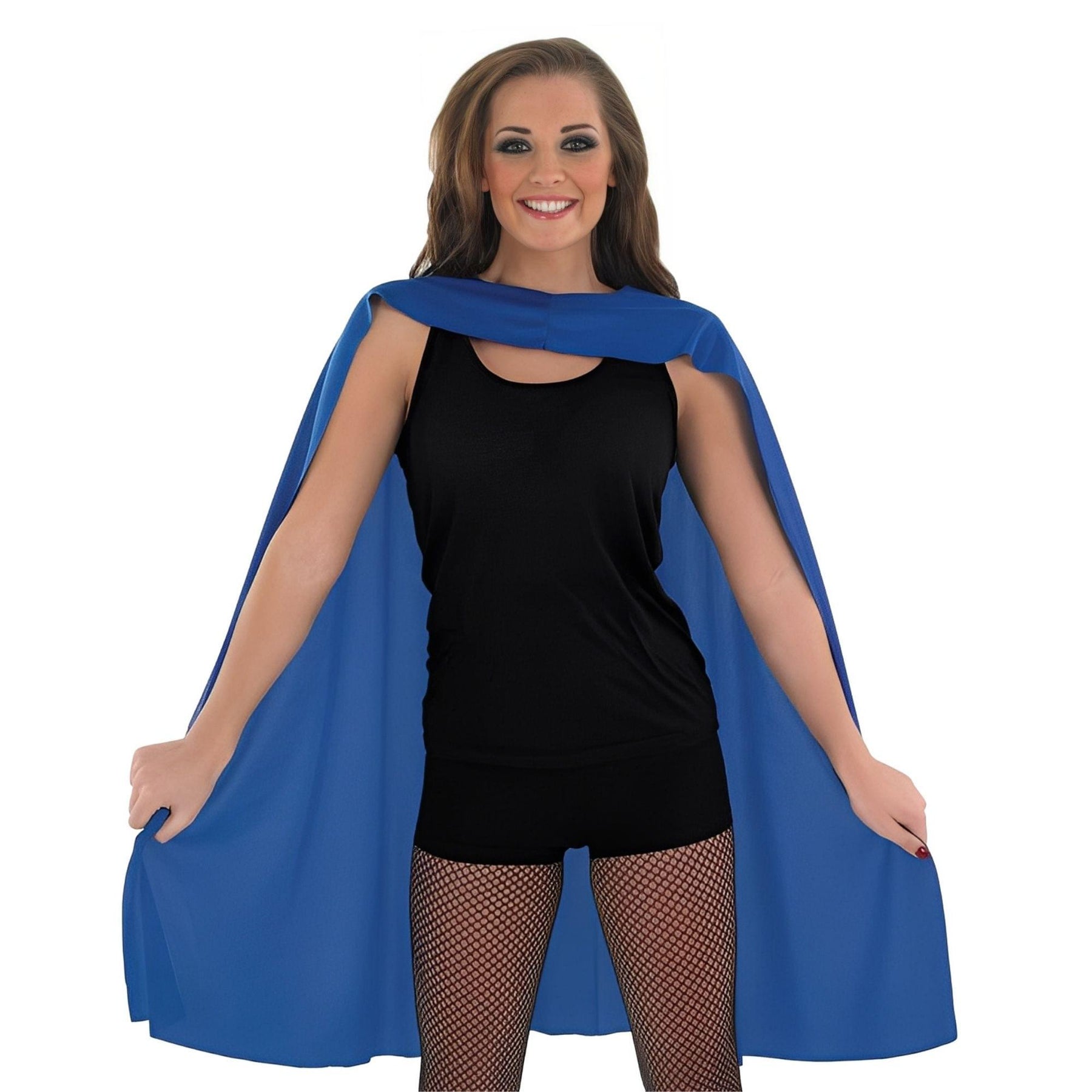 Blue Superhero Cape Adult Costume Accessory