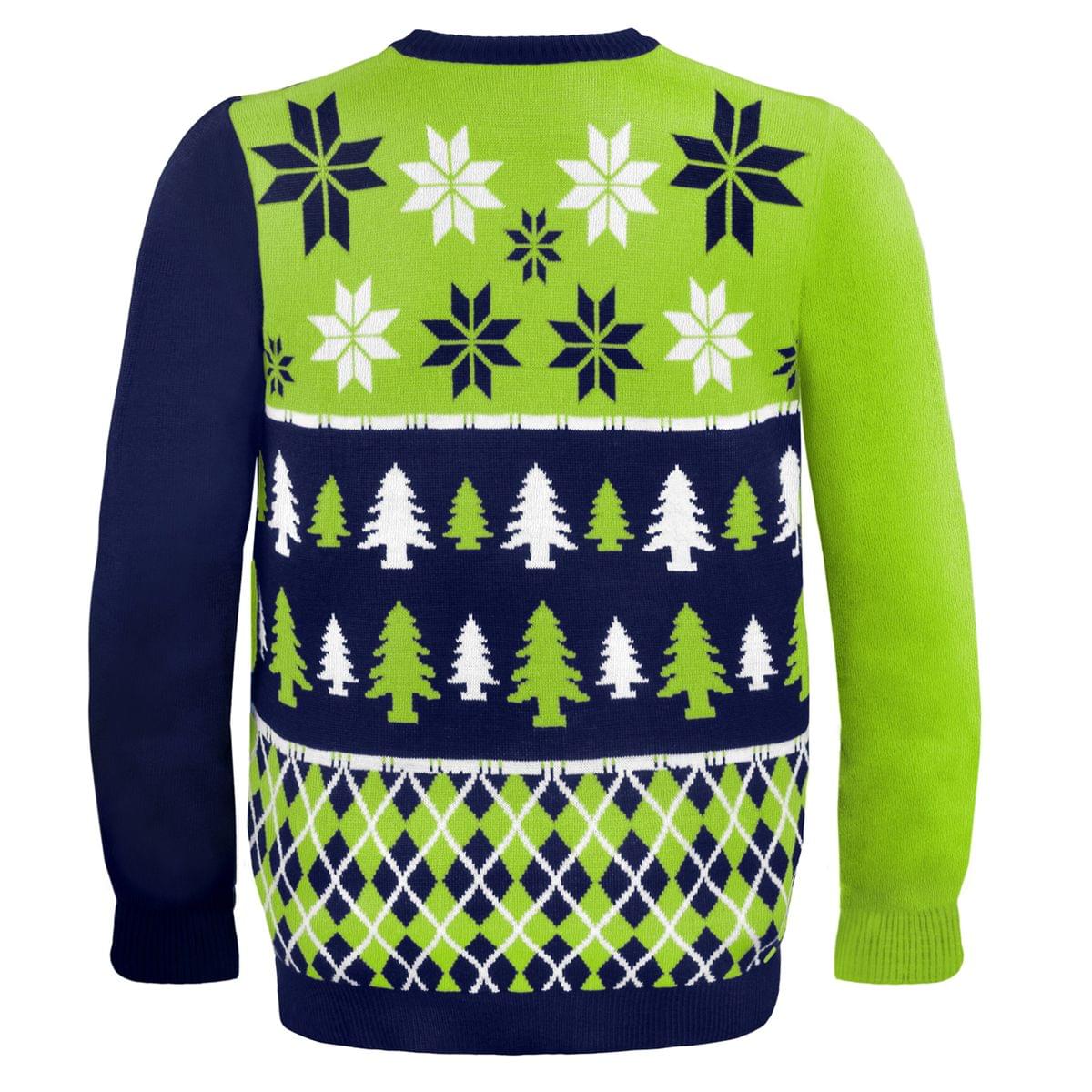 Seattle Seahawks Busy Block NFL Ugly Sweater