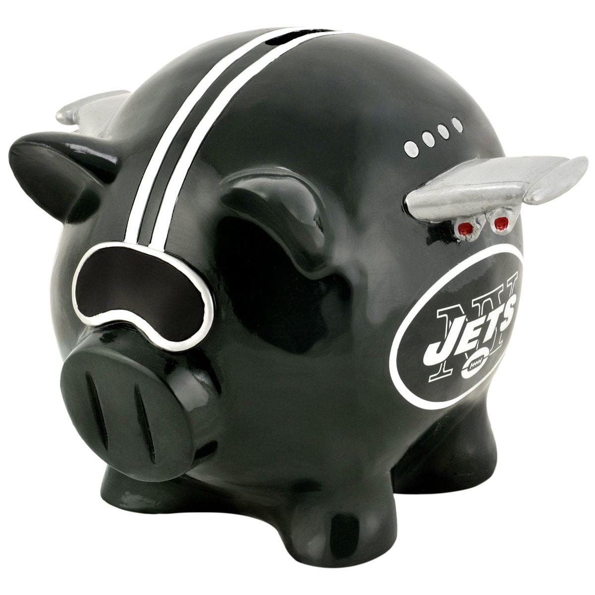 New York Jets NFL Resin Large Thematic Piggy Bank