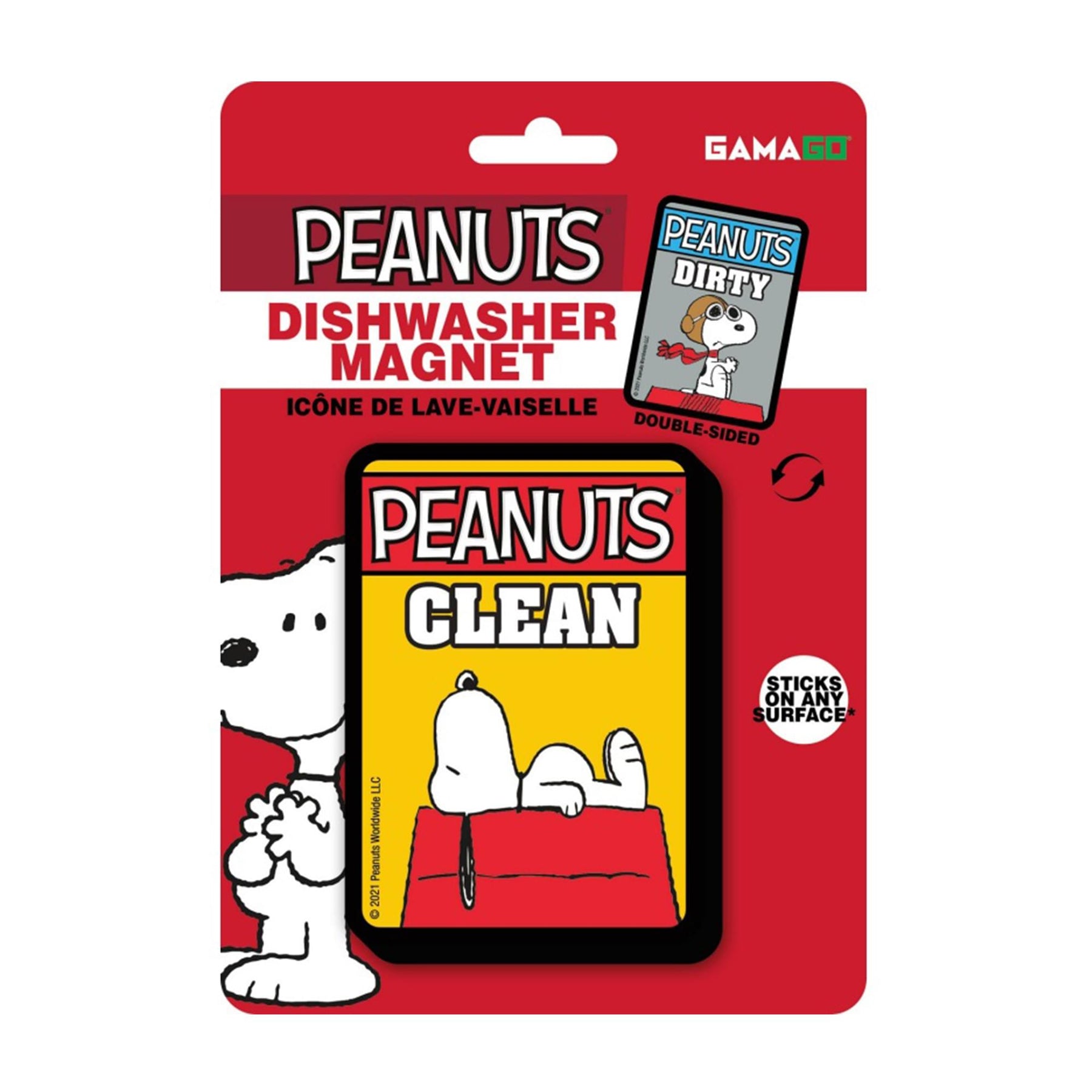 Peanuts Snoopy & Ace Double-Sided Dishwasher Magnet