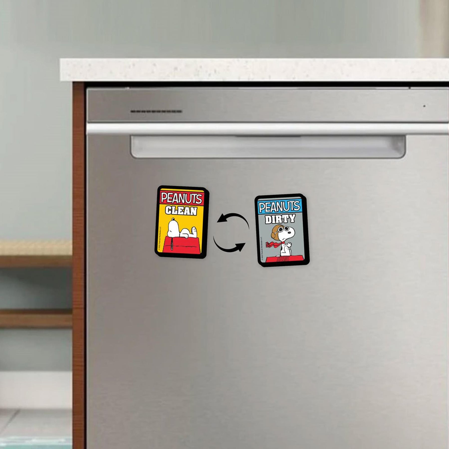 Peanuts Snoopy & Ace Double-Sided Dishwasher Magnet