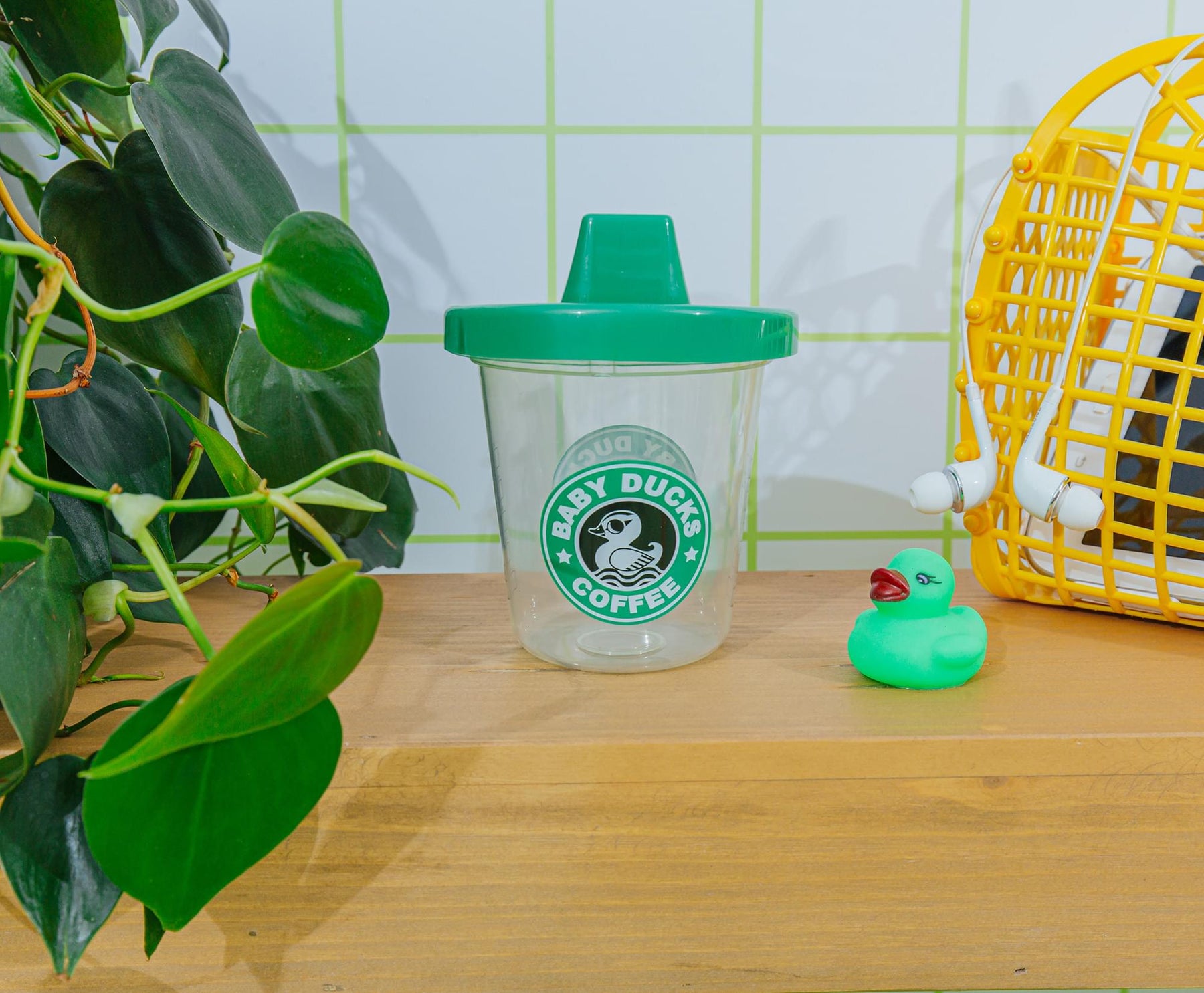 Child's Sippy Cup Baby Ducks Coffee