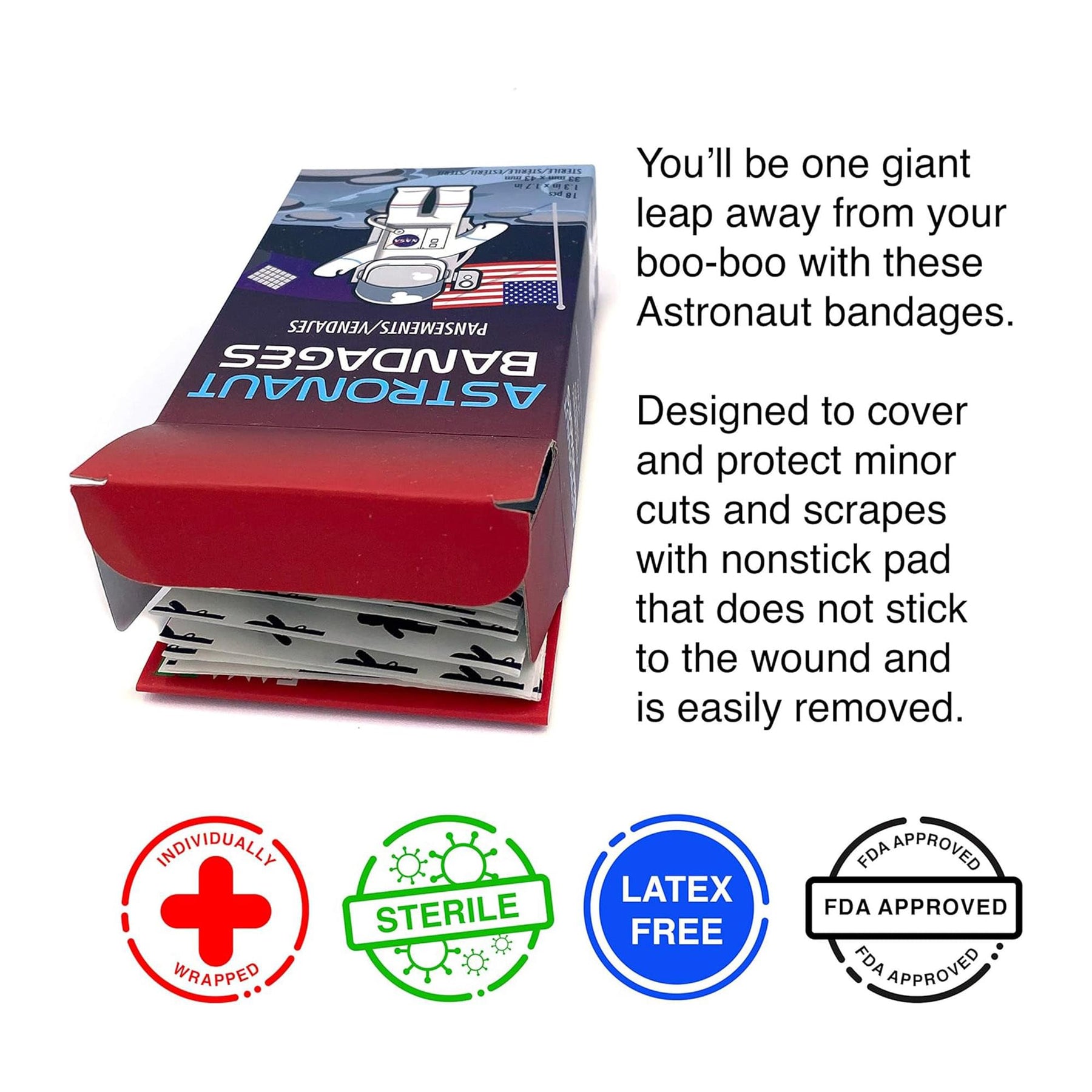 NASA Astronaut Bandages - 18 Count